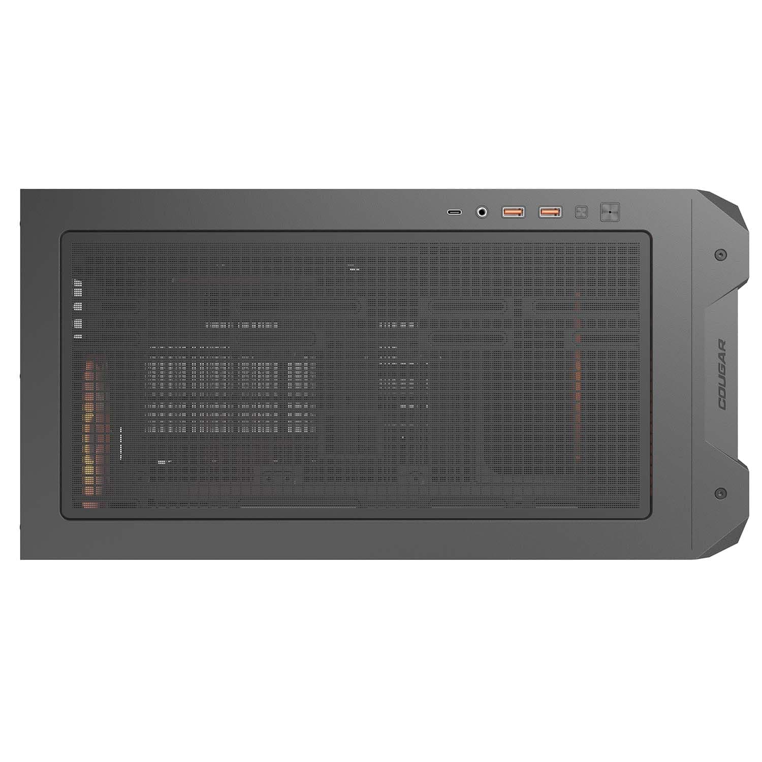 Cougar MX600 Mini-RGB-Mini-Turm-Gehäuse, 2 x 160 mm PWM Kühlungslüfter, erweiterbar auf insgesamt 10 Lüfter, geneigte Luftstromrampe, Heizkörperhalterung Bild 3