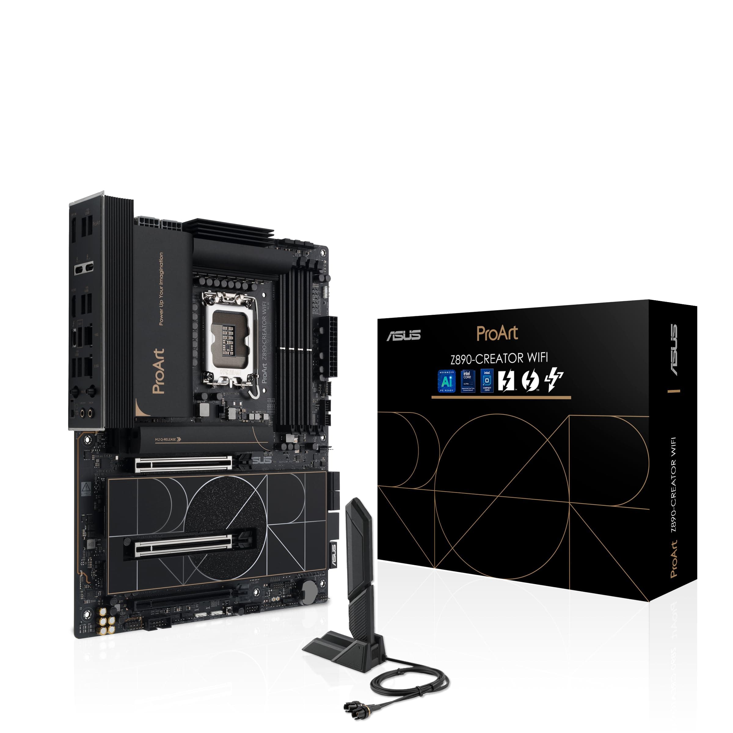 ASUS PROART Z890-CREATOR WiFi Mainboard Sockel Intel LGA1851 (Intel Z890, ATX, PCIe 5.0, DDR5, 10Gb & 2,5Gb-Ethernet, 4X M.2, Thunderbolt 4) Bild 2