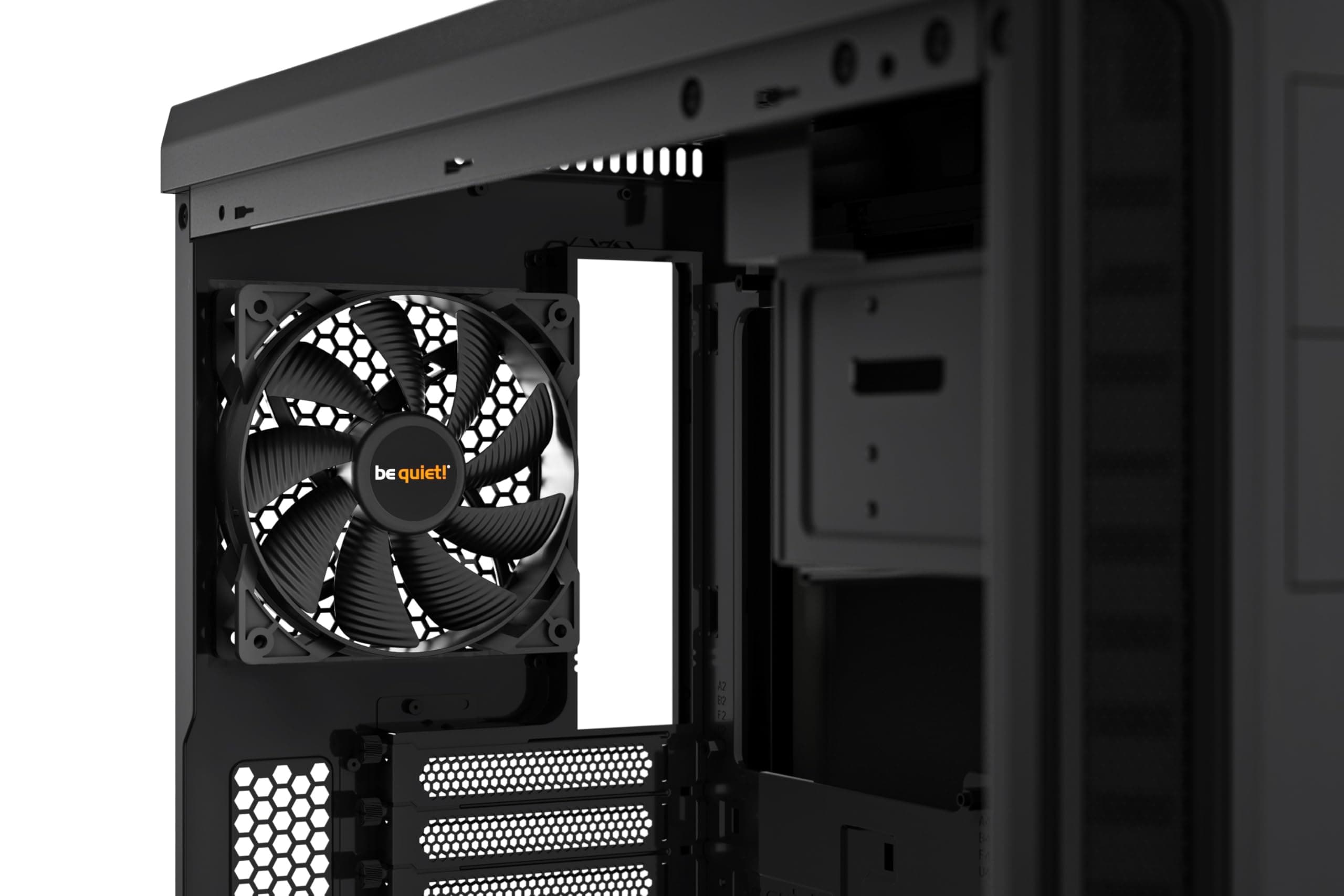 be quiet! Pure Base 600 Window Black PC-Gehäuse, 2X Pure Wings 2 Lüfter, Radiatoren bis 360mm, 3-stufige Lüftersteuerung, Seitenfenster aus Temperglas Bild 5