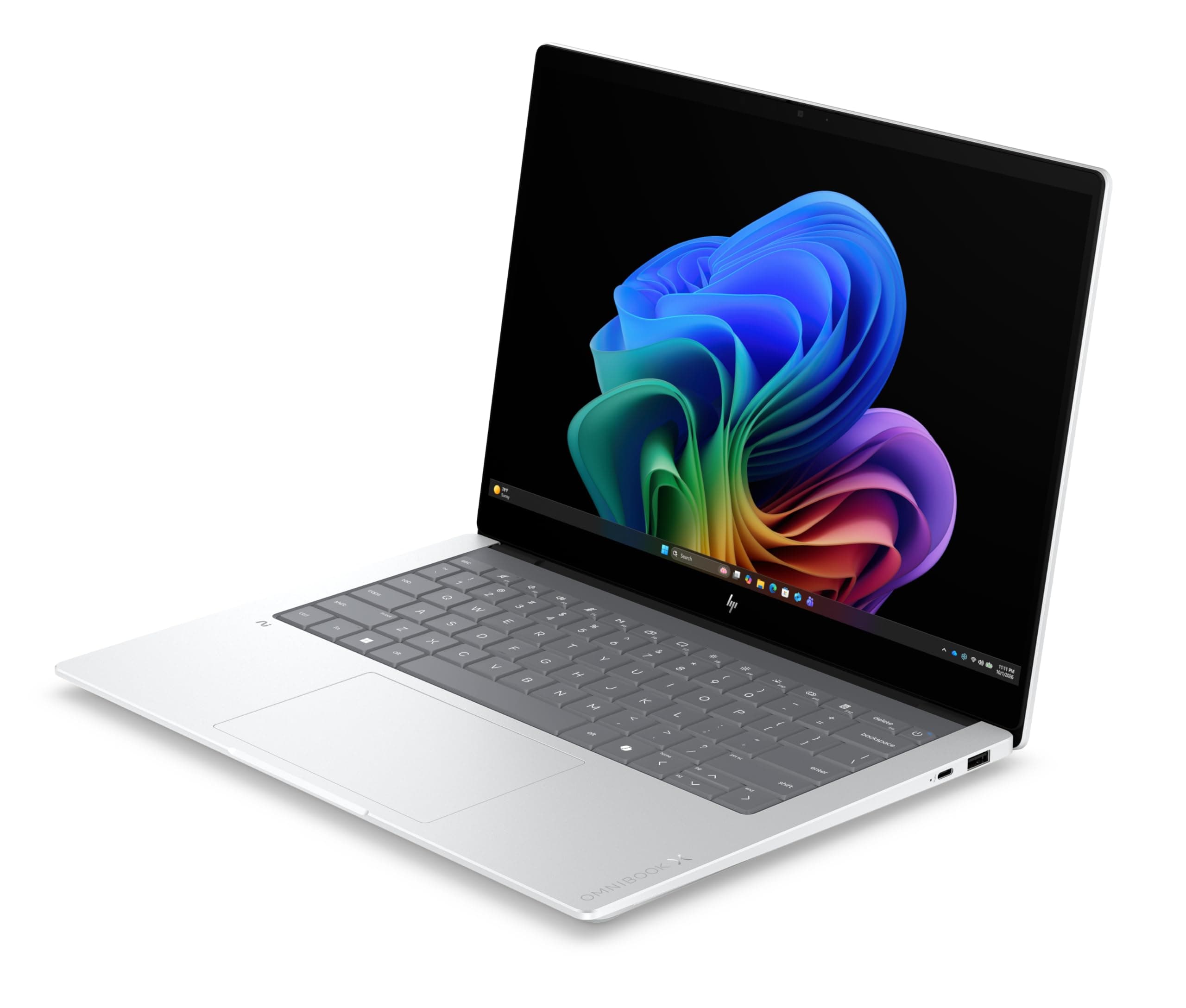 HP OmniBook X Laptop (14" 2K Display, Intel Core Ultra 7, 16GB RAM, 1TB, Win11, QWERTZ) - Silber Intel Core Ultra 7 Klappgehäuse Bild 3