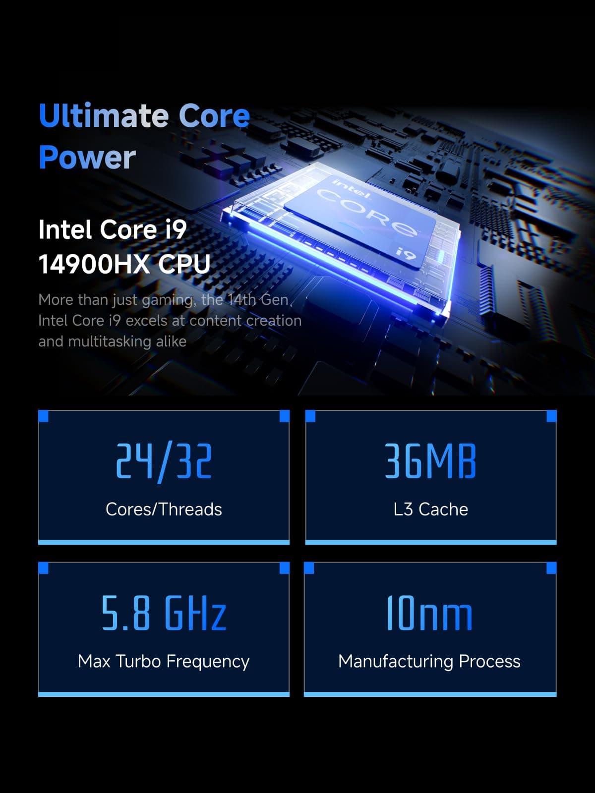 MINIS FORUM G7 Pro Gaming Mini-PC, Intel Core i9-14900HX (24C/32T, bis zu 5,8 GHz), RTX 5070 GPU 8GB GDDR7 (DLSS 4), PCIe 5.0, Wi-Fi 7, USB4, HDMI 2.1, RGB, Barebone (ohne RAM/SSD) G7 Pro 5070 0/0 GB Bild 6