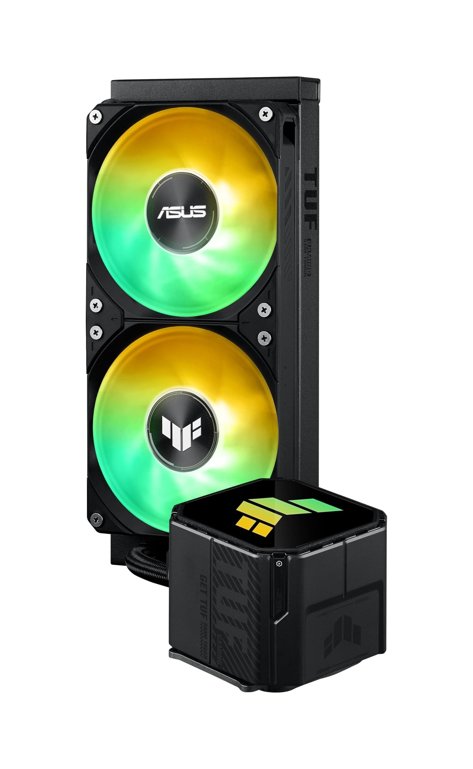 ASUS TUF Gaming LC III 240 ARGB All-in-One-Flüssig-CPU Wasserkühlung (zwei vorinstallierte Lüfter, Aura ARGB, 400-mm Schläuche, Unterstützung für Intel LGA 1851, 1700, 1200 und AMD AM5 und AM4 Sockel) Bild 7