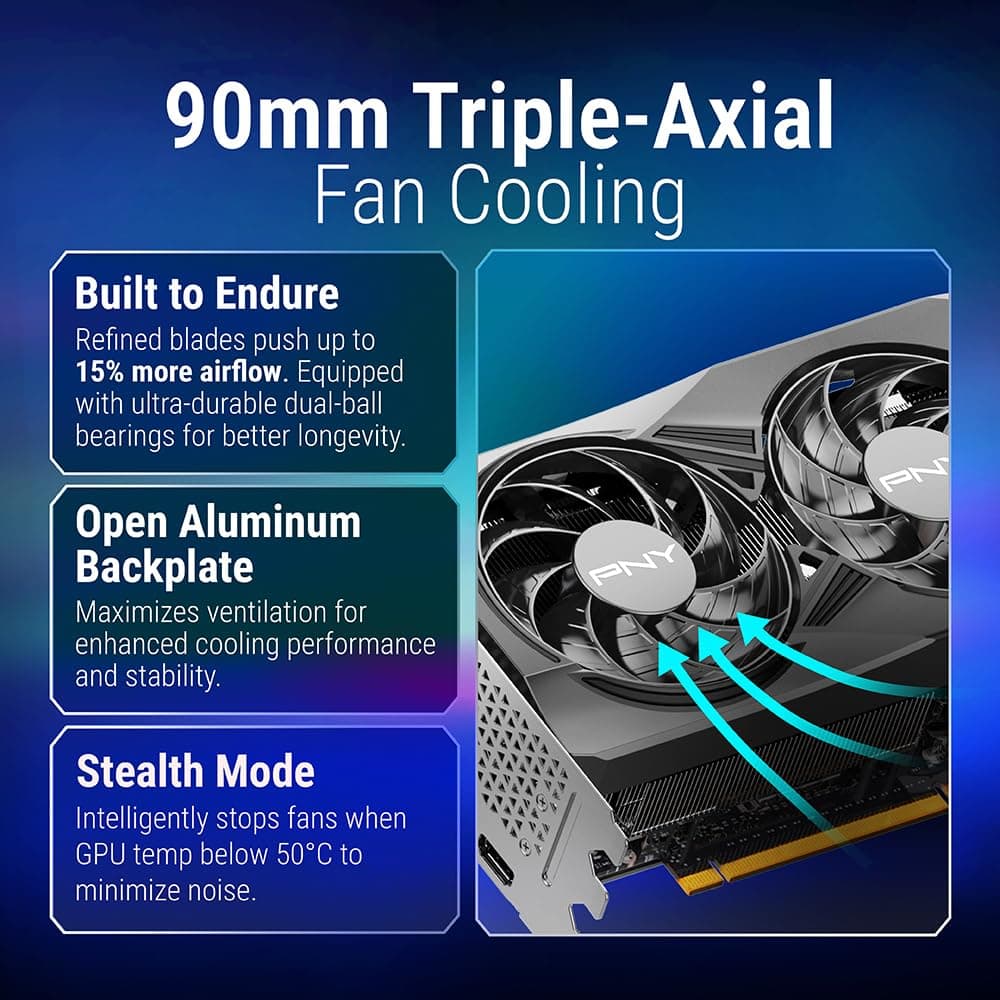 PNY GeForce RTX™ 5070Ti 16GB OC Triple Fan Grafikkarte DLSS 4 Bild 5