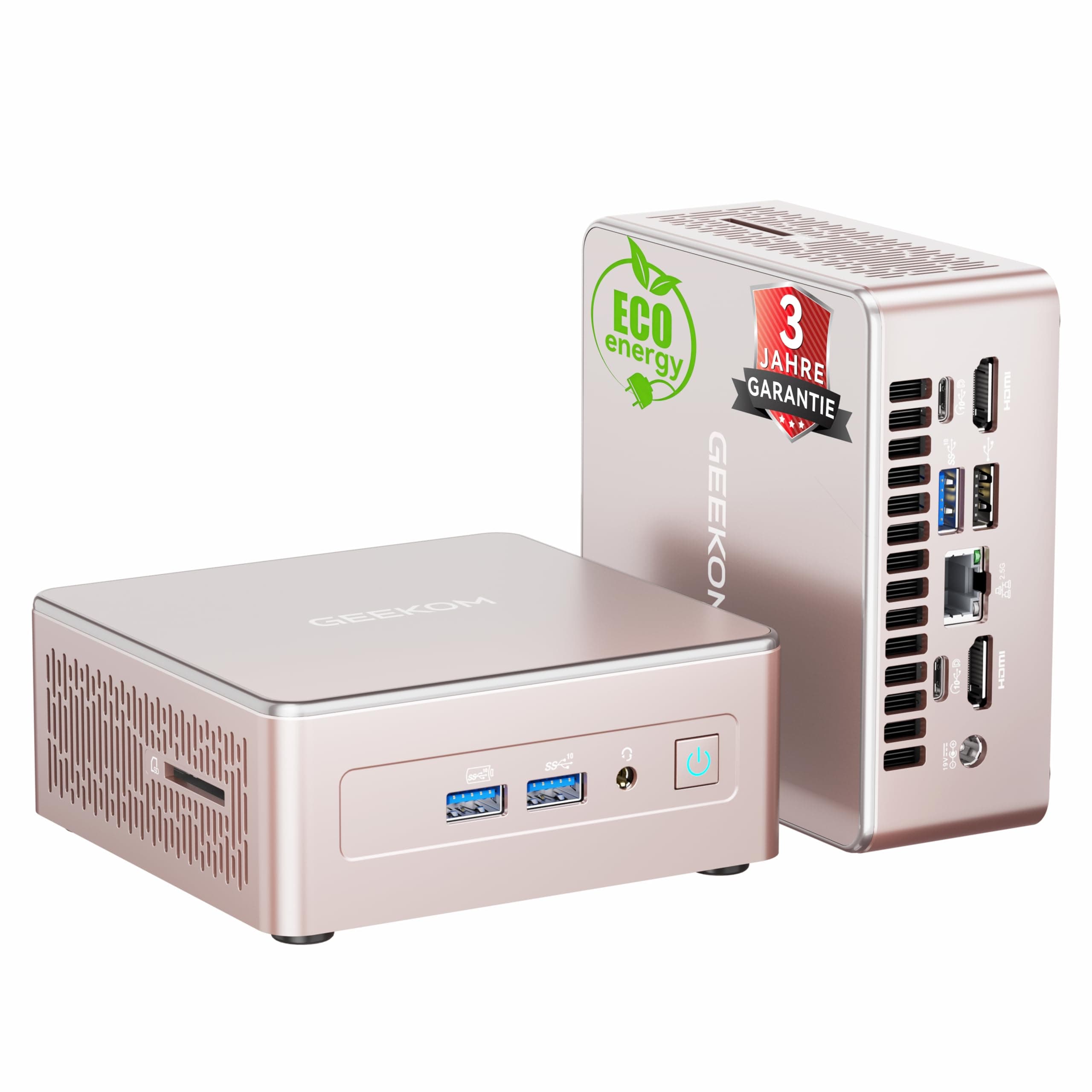 GEEKOM Mini PC A5 mit AMD Ryzen 5 7430U, 16GB DDR4 (Aufrüstbar,Kein LPDDR) 512GB SSD | 3 Jahren Garantie | 2.5G LAN | Windows 11 Pro | PC mit Dual HDMI 8K | Mini Computer für Home/Office/Gaming