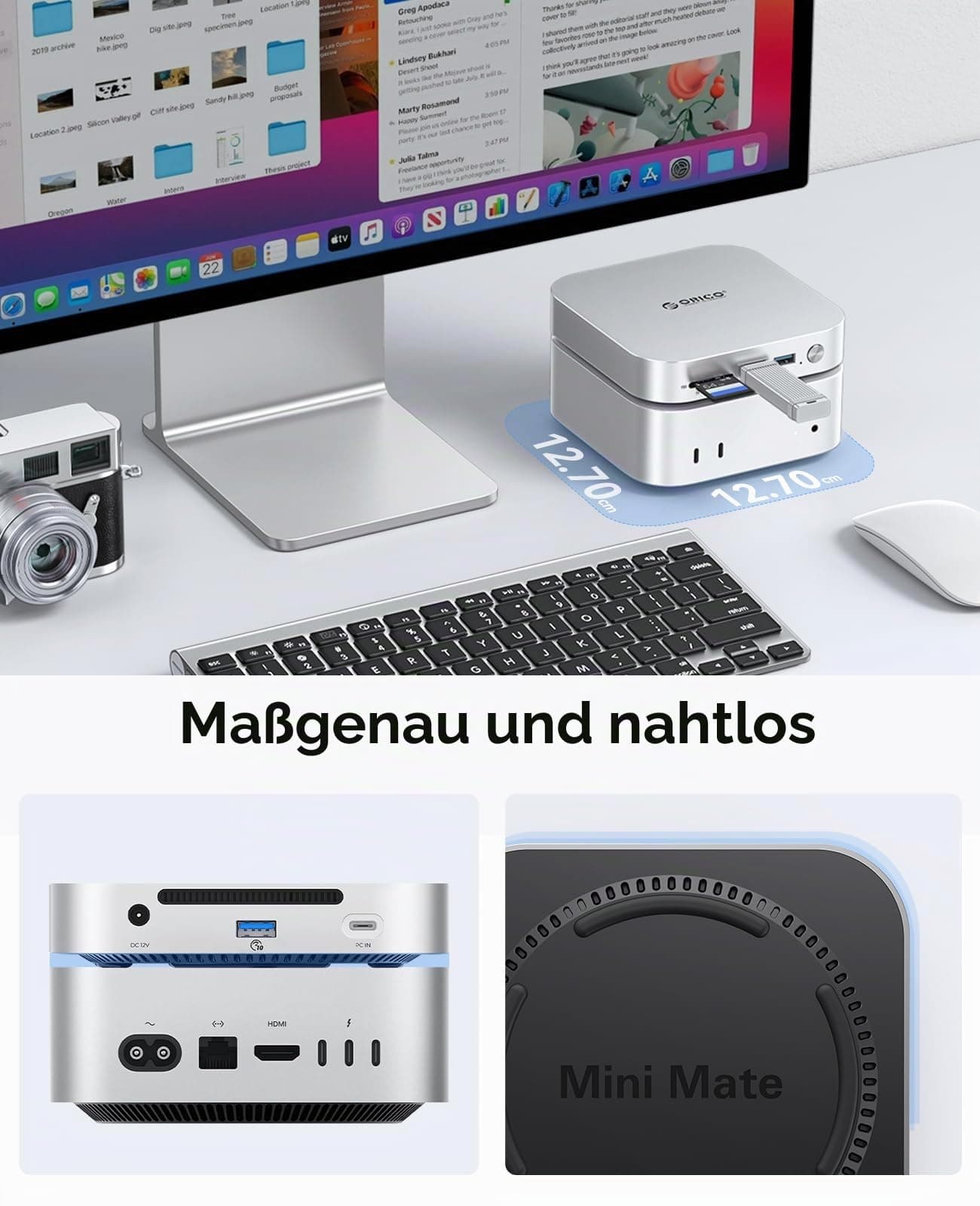 ORICO MiniMate 4TB Externe SSD Kompatibilität mit Mac mini M4, 2TB für 40Gbps(3200MB/s) Datenverarbeitung, 2TB für 1000MB/s Backup-Speicher, USB 3.0(10Gbps) * 3, TF & SD 4.0, Power Switch, M4Ultra 4TB M4Ultra-40Gbps Bild 7