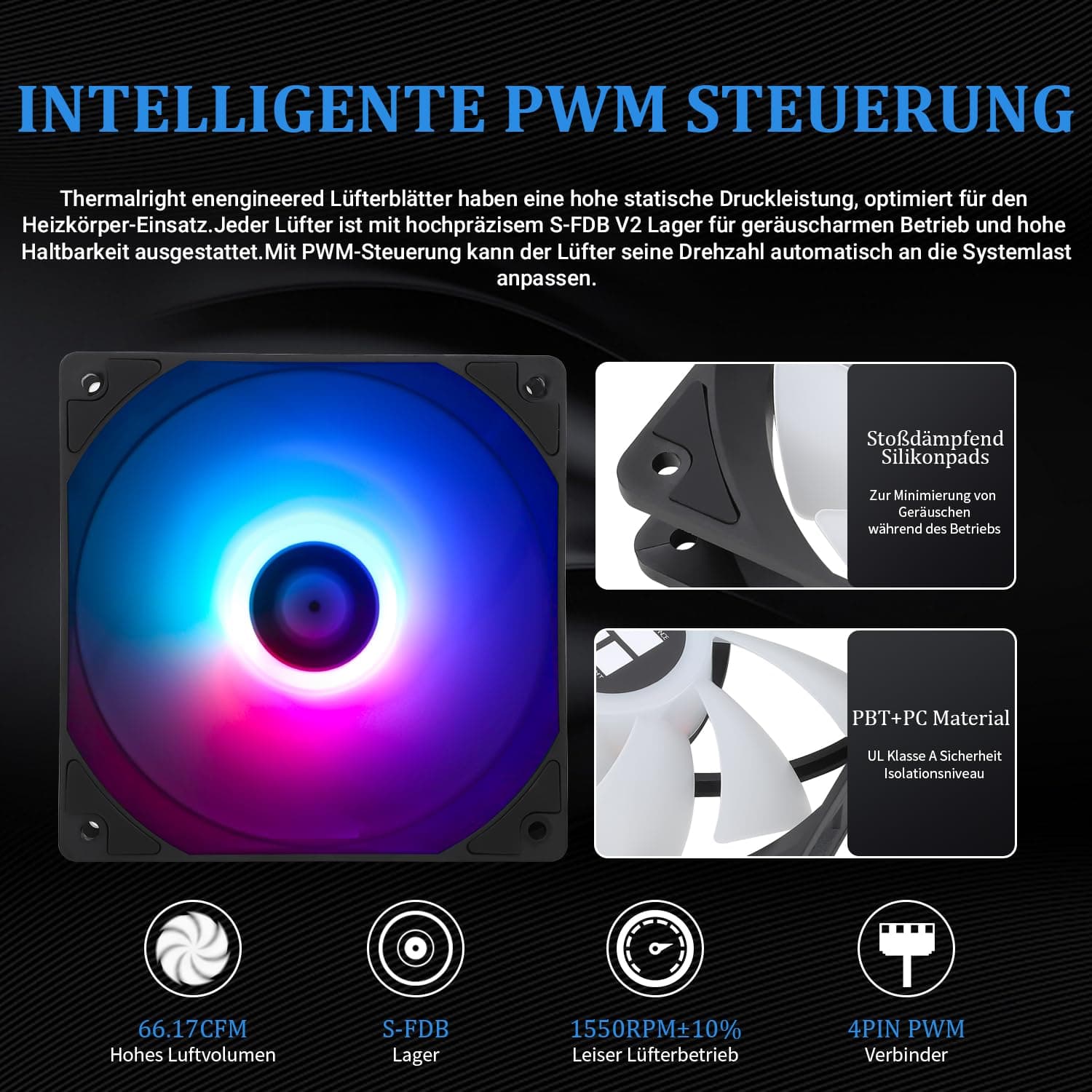 THERMALRIGHT Aqua Elite 240 ARGB Flüssig-CPU-Kühler, 240 Kühlreihen, 2 x 120mm PWM-Lüfter,für AM4/AM5, Intel LGA1150/1151/1155/1156/1200/1851/1700(Schwarz) Bild 8