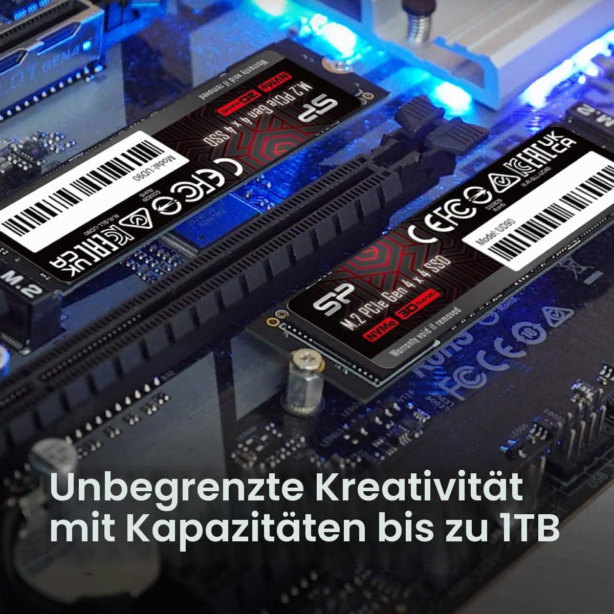 Silicon Power 1TB UD90 NVMe 4.0 Gen4 PCIe M.2 SSD R/W up to 5,000/4,800 MB/s (SP01KGBP44UD9005) Bild 5