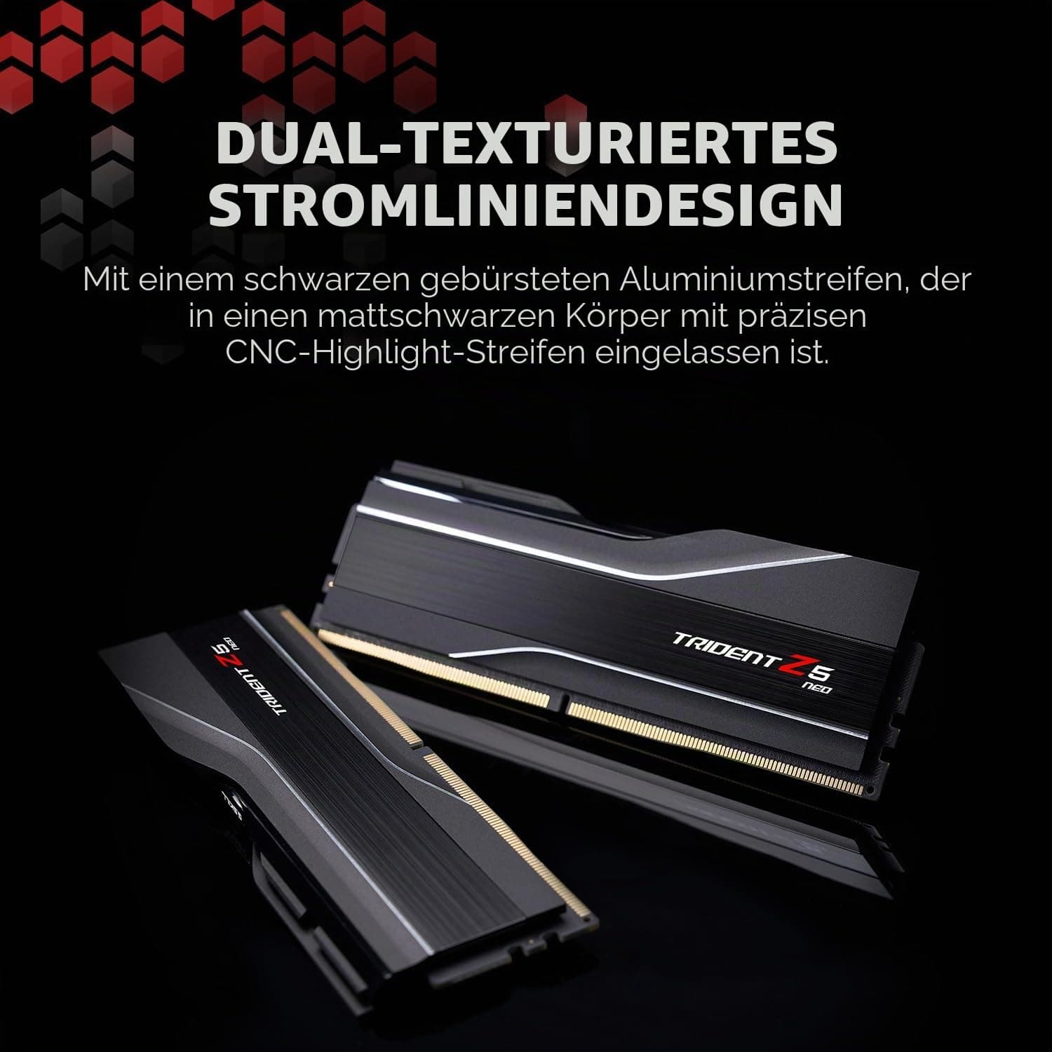 G.Skill Trident Z5 NEO 32GB DDR5 PC 6000 CL30 (2x16GB) F5-6000J3038F16GX2-TZ5N Matte Black Bild 6