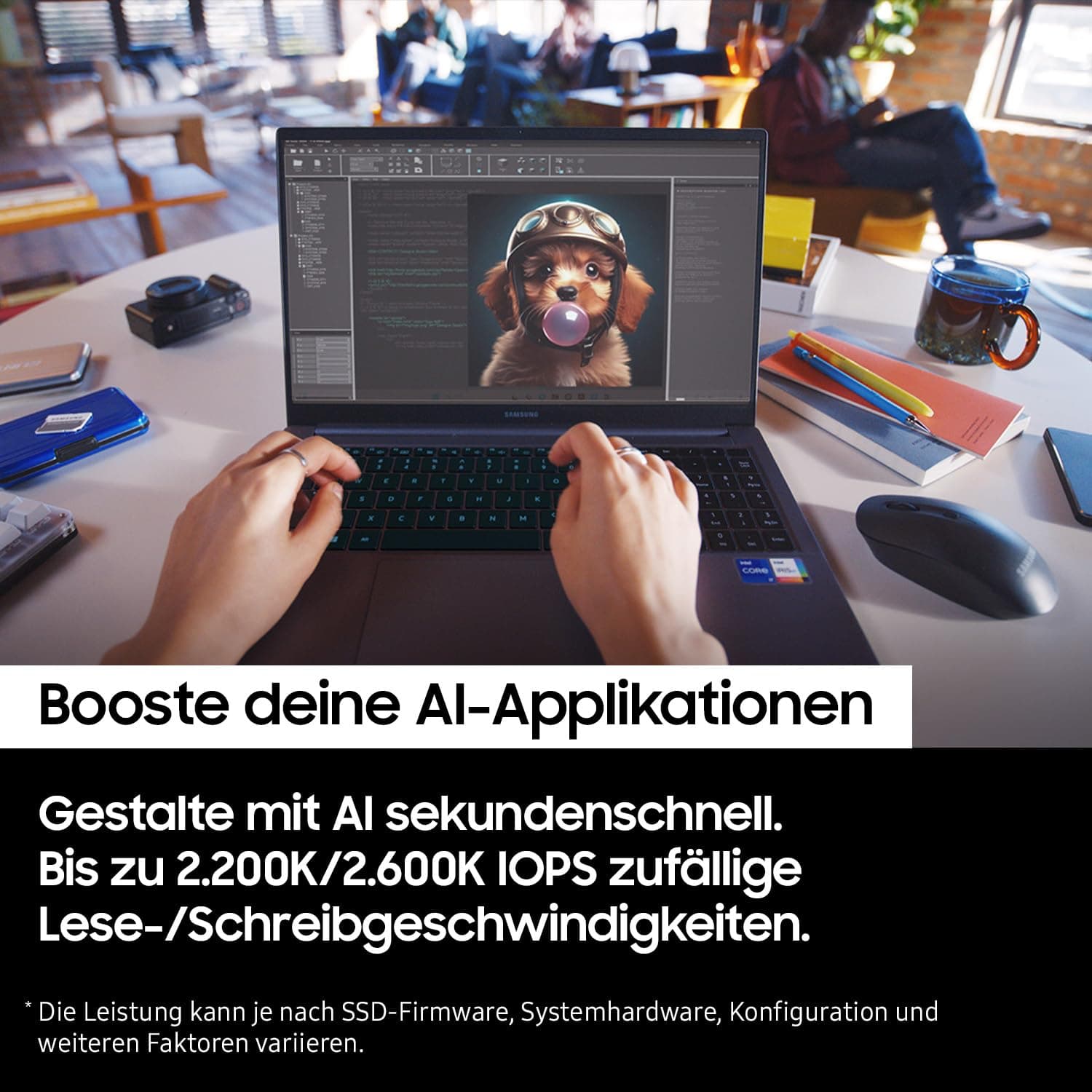 Samsung 9100 PRO NVMe M.2 SSD, 8 TB, PCIe 5.0, 14.800 MB/s Lesen, 13.400 MB/s Schreiben, Interne SSD für Gaming, Videobearbeitung und AI PCs, Schwarz, MZ-VAP8T0BW Bild 8