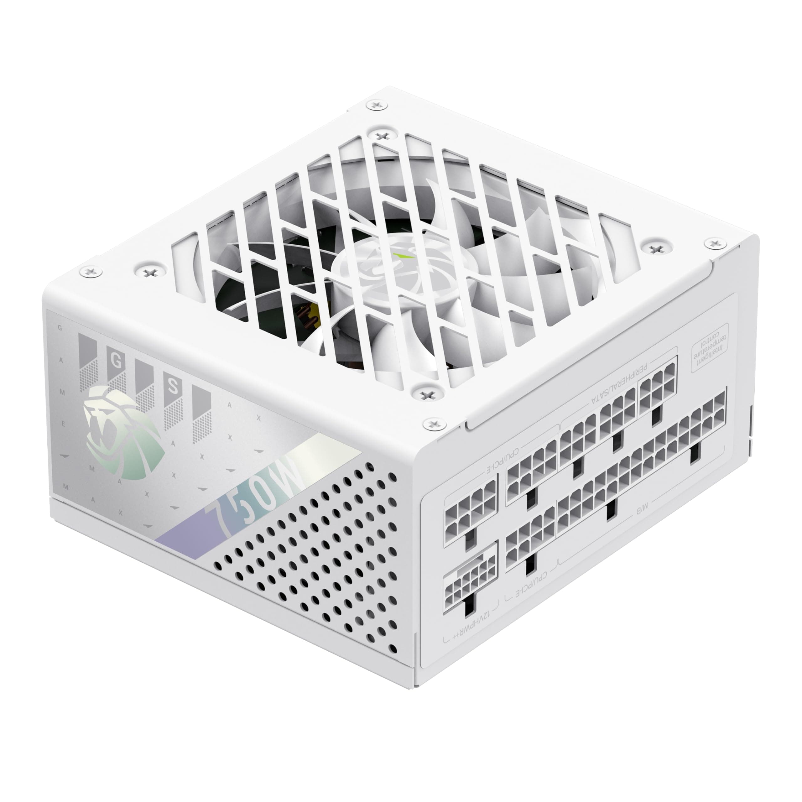 GAMEMAX GS 750G WH SFX Netzteil PC 750W, Vollmodular, 80 Plus Gold, Hochwertige Japanische Kondensatoren, FDB Lüfter, APFC+LLC+DC-DC, 9 Schutzfunktionen, 5 Jahre Garantie 750 Watt Weiß