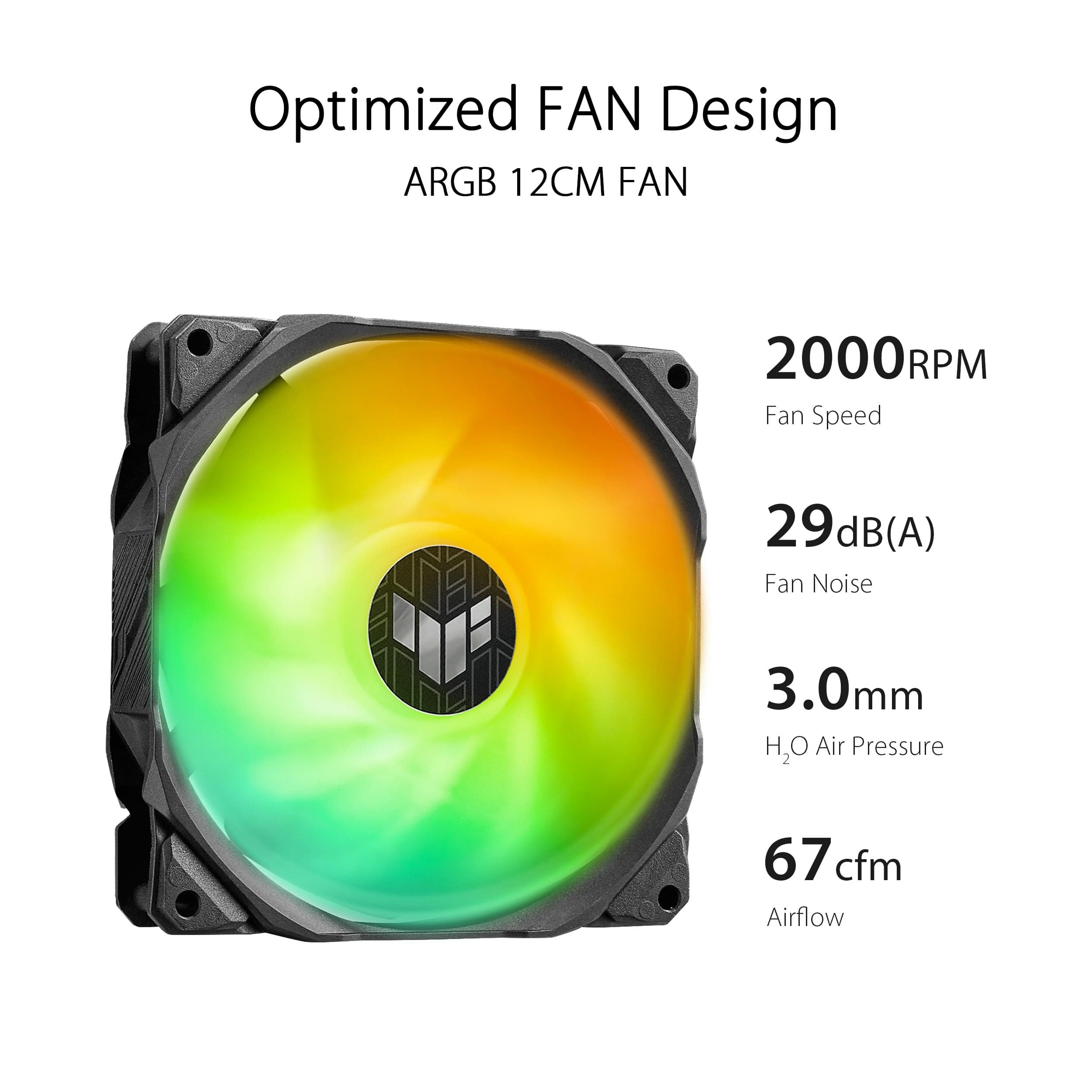 ASUS TUF Gaming LC II 360 ARGB All-in-One-Flüssig-CPU-Kühler (Aura Sync Beleuchtung, 3X TUF Gaming 120mm ARGB-Radiatorlüfter, schwarz) Bild 5