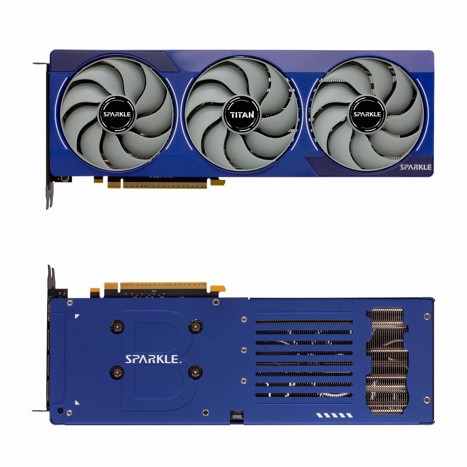 WEELIAO Sparkle Intel Arc B580 Titan OC Grafikkarte, 12 GB GDDR6, Torn Cooling 2.0, Axial Breathing Light, Metal Backplate, SB580T-12 G OC (Blau) Bild 3