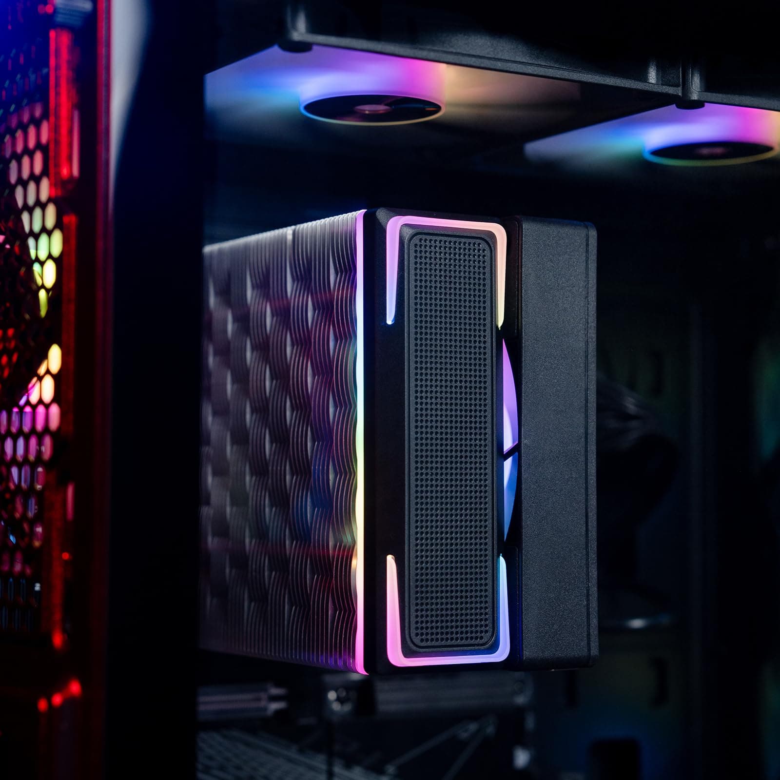 Delta A40 SE BK ARGB CPU Kühler,Einzigartige Top Abdeckung,4 Direktberührungs-Wärmerohre Vernickelt,Leiser 120mm PWM Lüfter mit Hydro Lager,800-1800U/min,für Intel LGA 115X/1200/1700/1851,AMD AM4/AM5 Bild 3