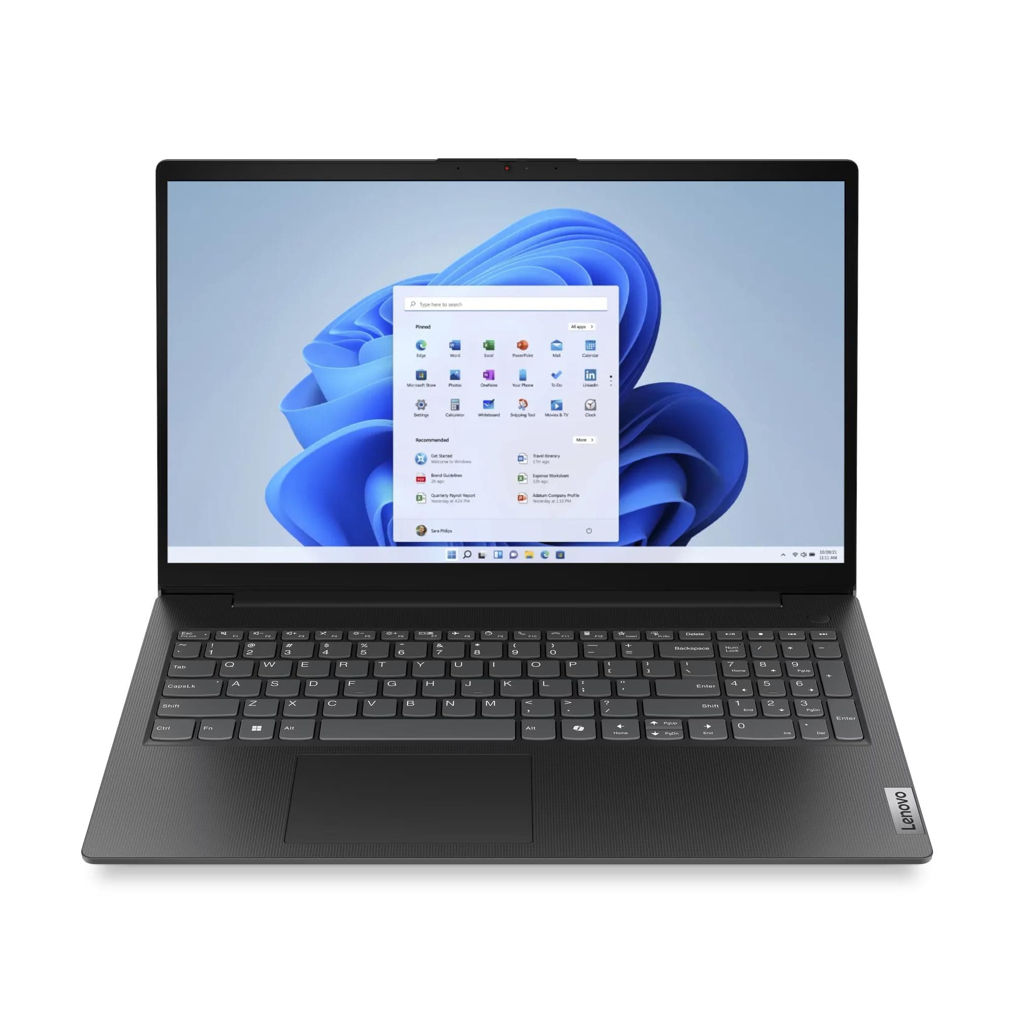 Lenovo Laptop, 15,6" FHD Display, Intel N150, 4 x 3.60 GHz, 256 GB SSD, Intel UHD Graphics, Norton 360, Windows 11, Schwarz