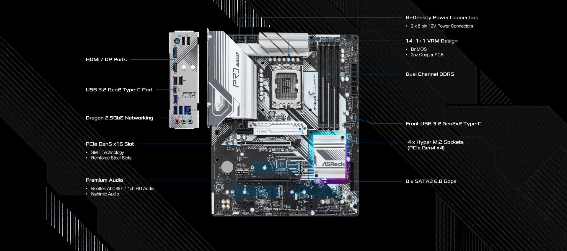 Asrock Z790 Pro RS Intel Z790 LGA 1700 ATX Bild 5