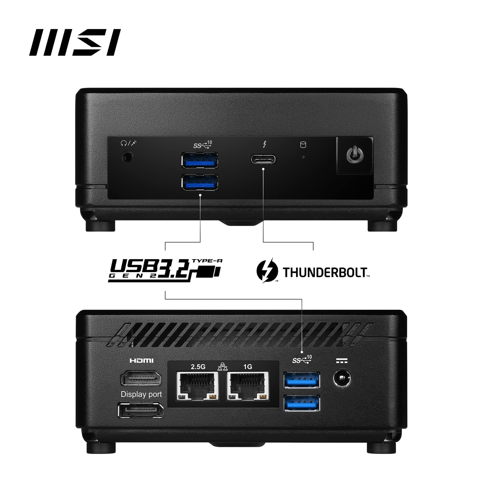 MSI Cubi 5 12M I7 1255U BB barebone per PC/stazione di lavoro 0.66L sized PC Nero i7-1255U Intel SoC (CUBI 5 12M I7 1255U BB) Kein RAM, keine SSD, kein Betriebssystem Cubi 5 12M - Intel i7 12th Gen Bild 6