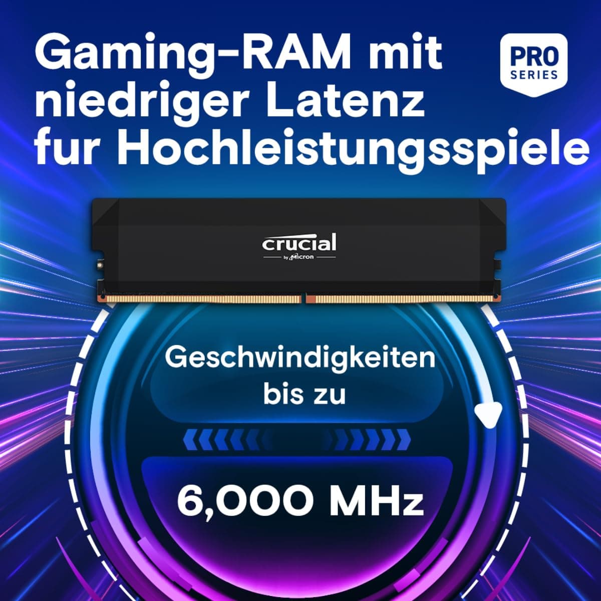 Crucial Pro DDR5 RAM 64GB Kit (2x32GB) 6000MHz CL40, Overclocking Gaming, Intel XMP 3.0 / AMD Expo, PC Computer Arbeitsspeicher, Schwarz - CP2K32G60C40U5B 6000MHz 64GB (2x32GB) Bild 4
