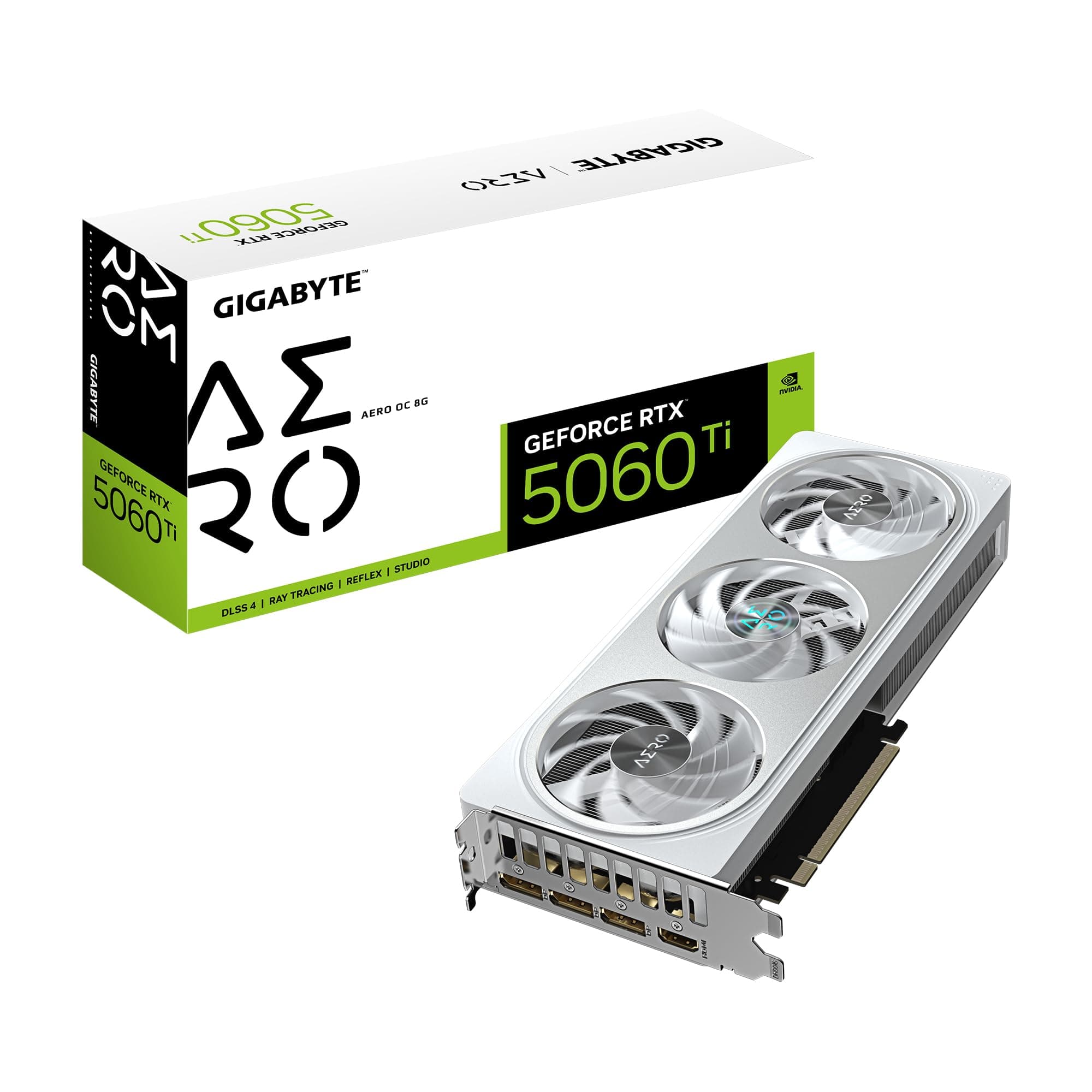 Gigabyte GeForce RTX 5060 Ti AERO OC 8G Grafikkarte – 8 GB GDDR7, 128 Bit, PCI-E 5.0, 2647 MHz Kernfrequenz, 3 x DisplayPort, 1 x HDMI, GV-N506TAERO OC-8GD Bild 2