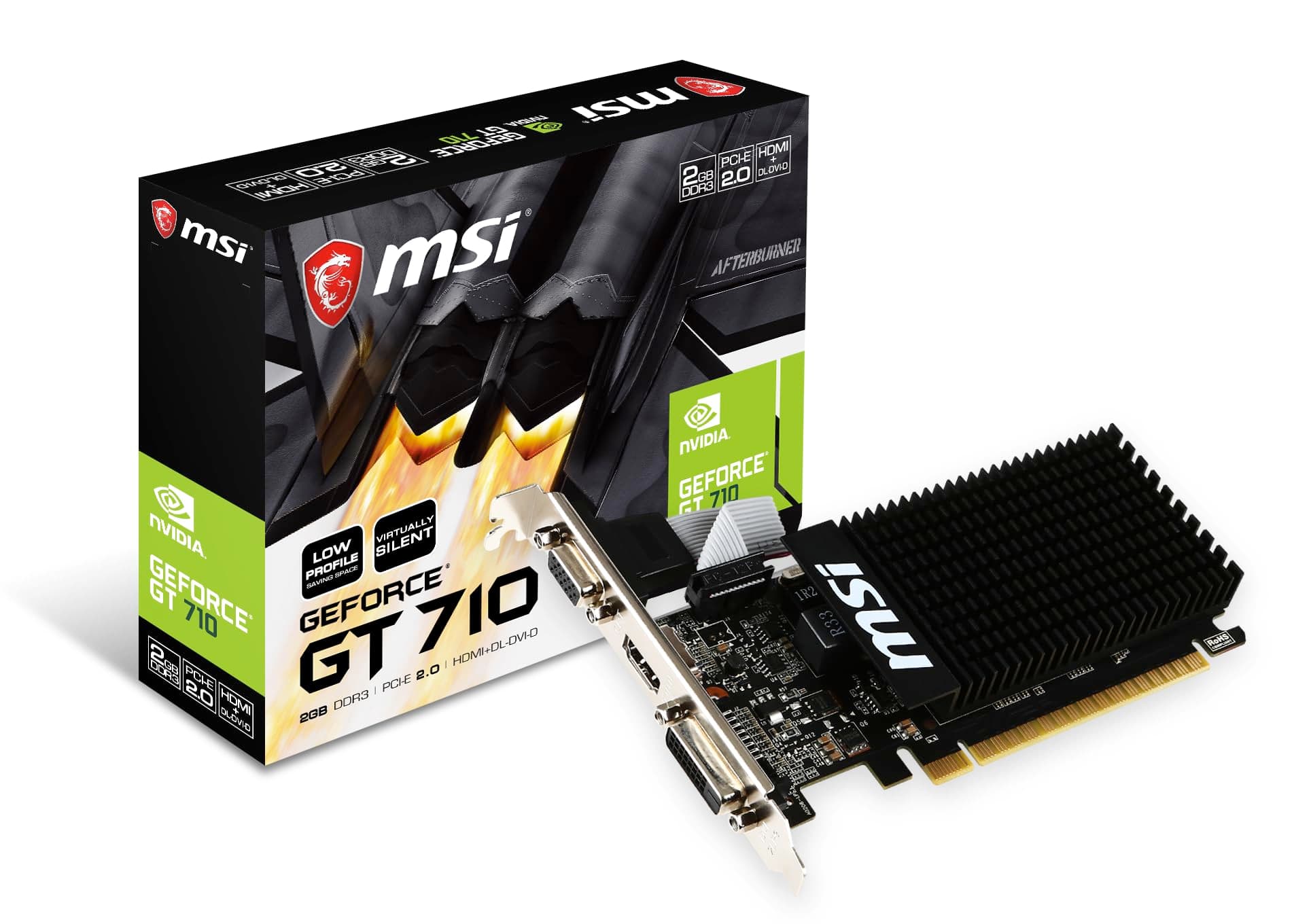 Msi Geforce Gt 710 2gb Ddr3 MSI NVIDIA GT 710 2GB Low Profile PASSIVE Single