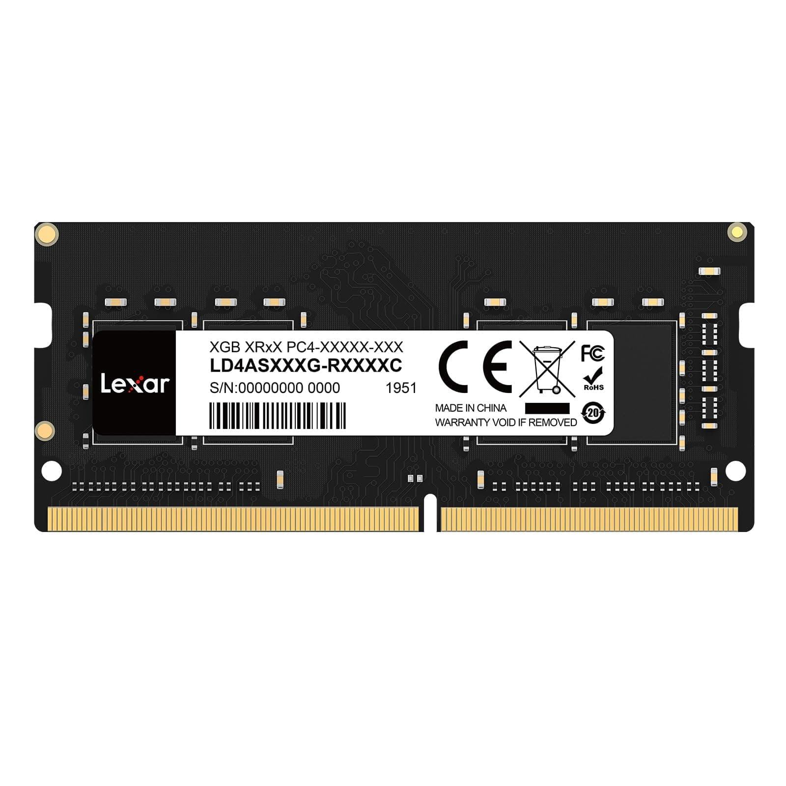 Lexar SODIMM RAM DDR4 8GB 3200 MHz, DRAM Speicher SODIMM 260-Pin, Speichermodul SO-DIMM mit hoher Leistung, Speicher für Laptops/Notebooks, CL22-22-22-52, 1,2V 1x8GB
