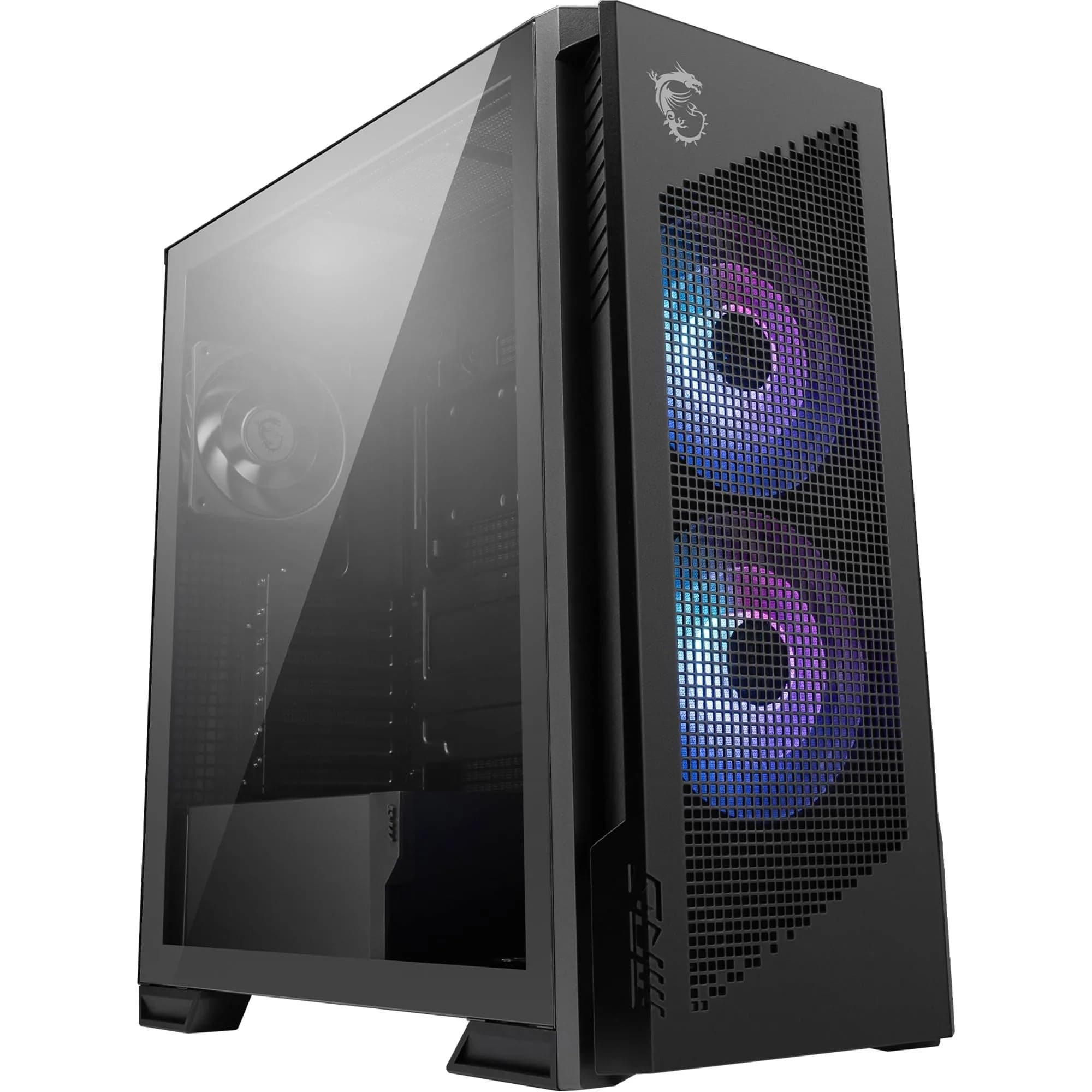 MPG Velox 300R Airflow PZ - Mid Tower Gaming-PC-Gehäuse - 160 mm Dual-Layer-Lüfter - Unterstützt Radiatoren mit bis zu 360 mm - Einfache DIY-Funktionen - Unterstützt Back-Connect Mainboards Bild 2