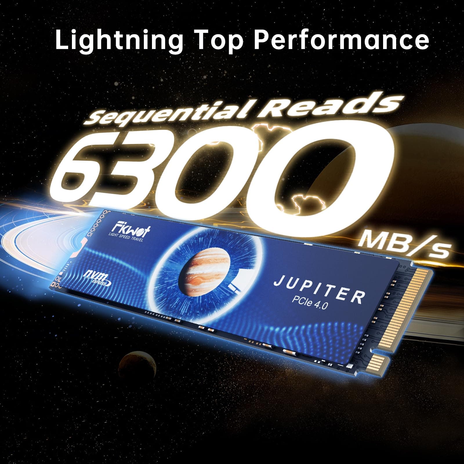 Fikwot FX991 M.2 SSD, 500GB NVMe SSD M.2, PCIe Gen4, Bis zu 6300MB/s Lesen, Interne SSD für PS5 Gaming und Laptop Bild 3