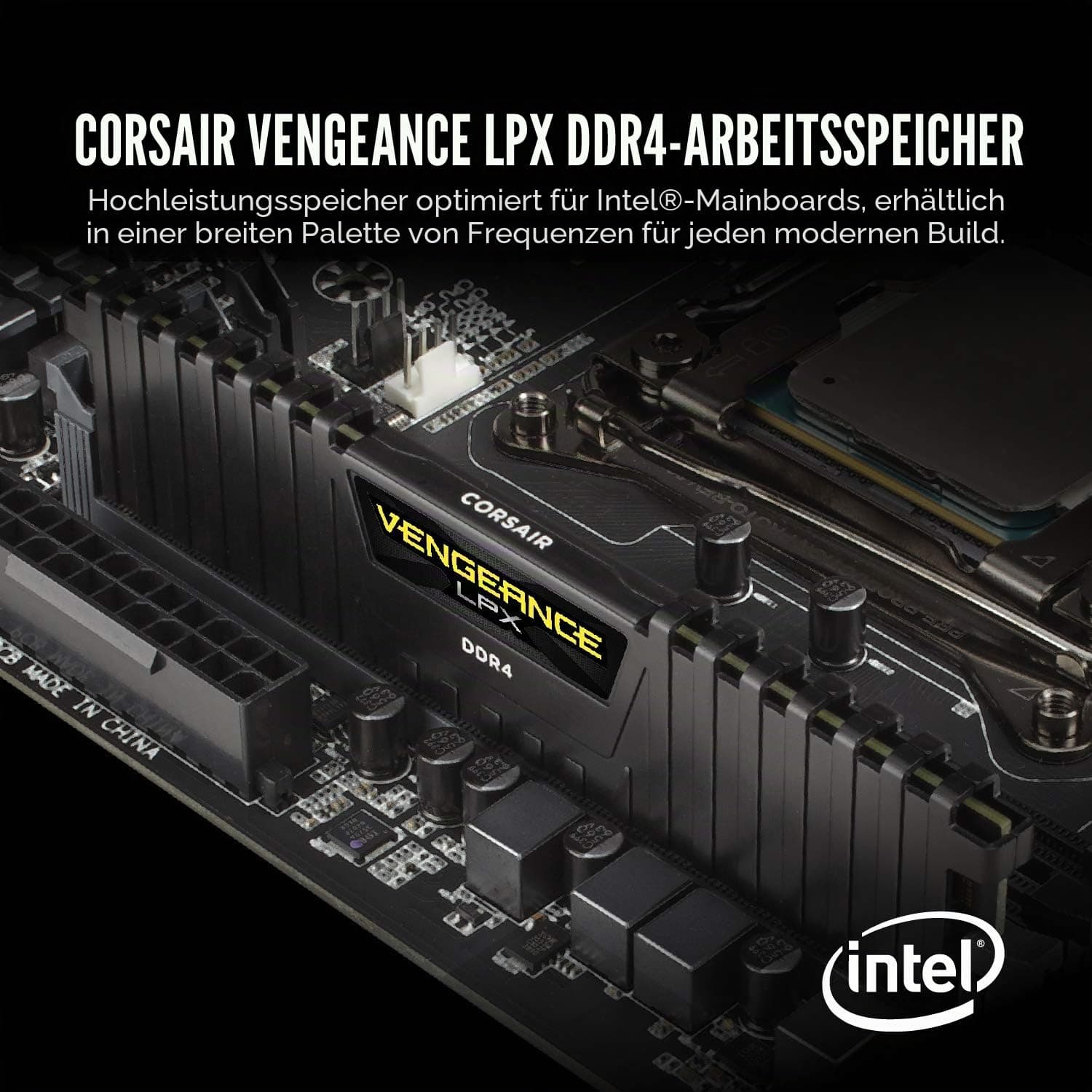 Corsair Vengeance LPX 32GB (2 x 16GB) DDR4 Bis zu 3600 MHz (PC4-28800) C18 1.35V Desktop Memory - Schwarz CMK32GX4M2D3600C18 2 x 16 GB Bild 3