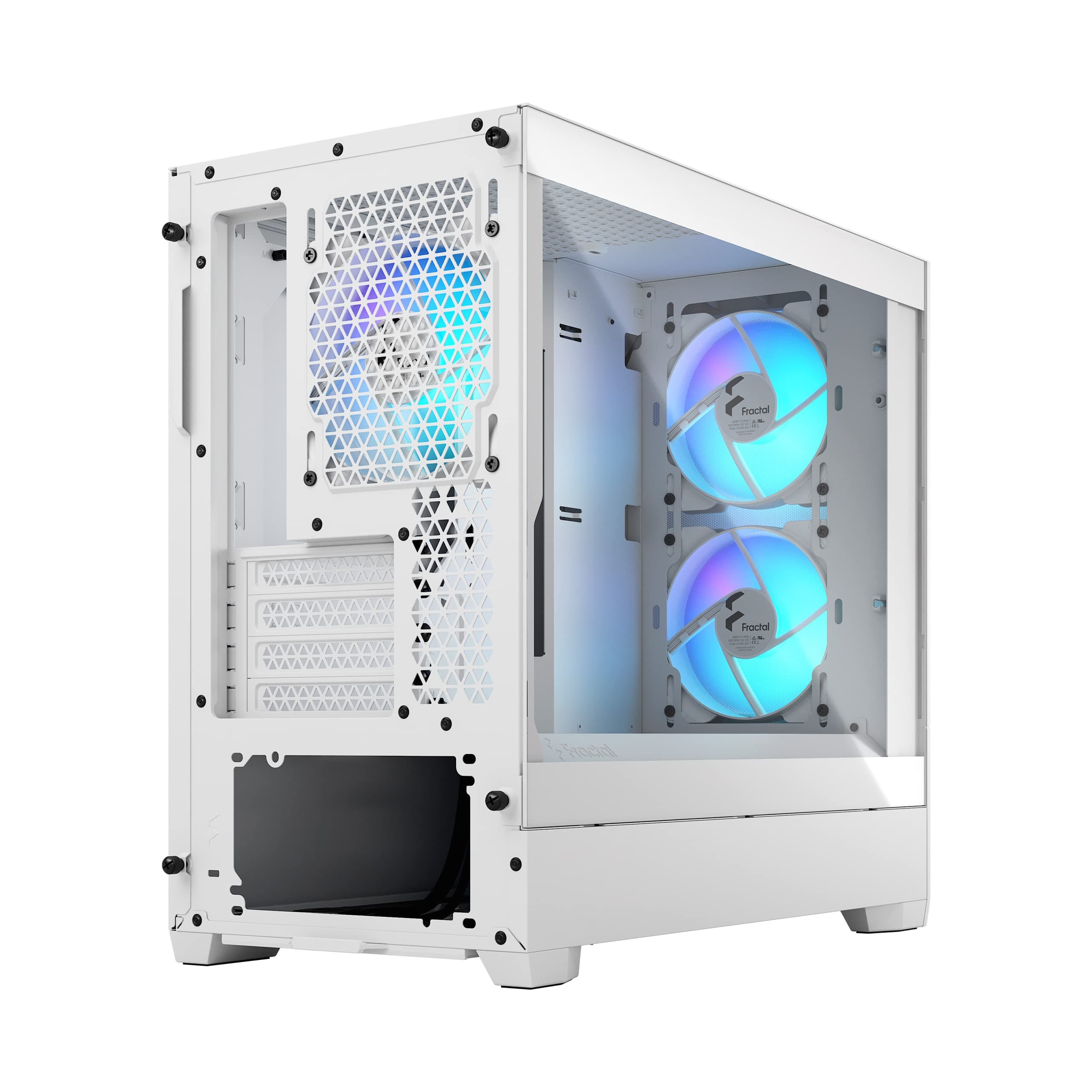 Fractal Design Pop Mini Air RGB - mATX PC Gehäuse Weiß - Honeycomb Mesh Front - Tempered Glass - 3X 120 mm RGB-Lüfter - Kompaktes Gaming Case Weiß/Flyaway Orchidee Mini Air Bild 7