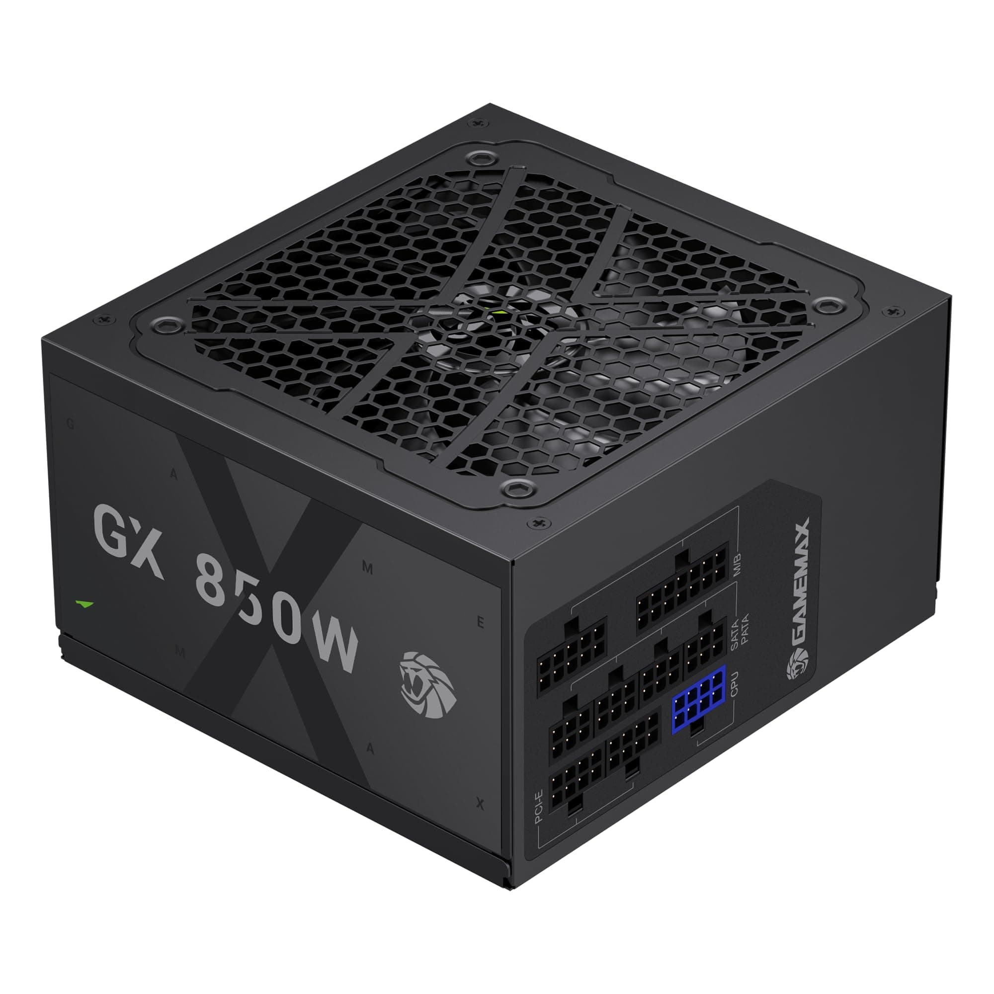 GAMEMAX GX 850GF Netzteil PC 850W Vollmodulares ATX 3.0 mit 12V-2x6-Kabel & PCIe 5.0 Support, 80 Plus Gold, All-solid capacitors, 120mm FDB Lüfter, Geprägte Flachkupferkabe, 10 Jahre Garantie, Schwarz
