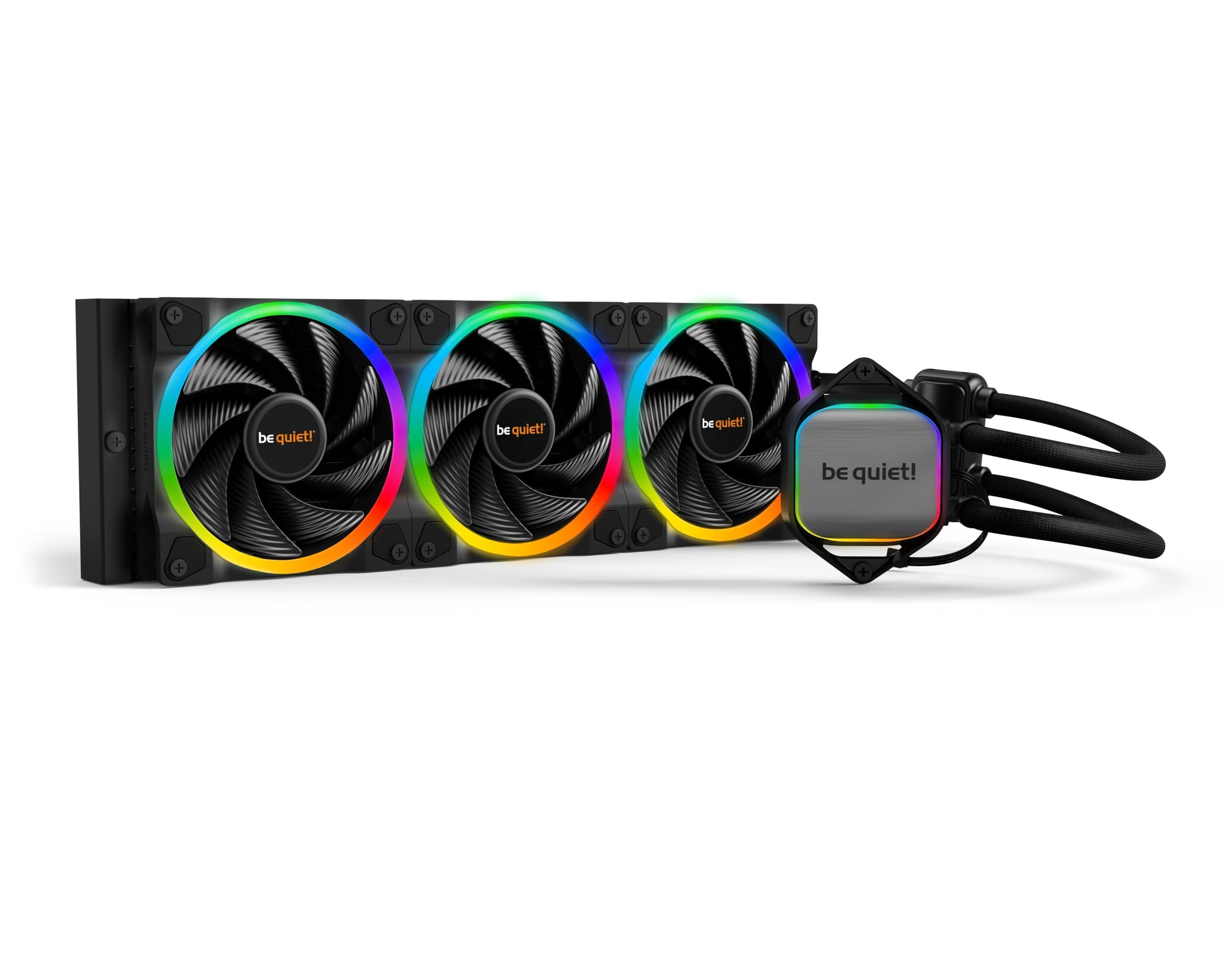 be quiet! Pure Loop 2 FX 360mm, All-in-One Wasserkühlung, 3 Light Wings 120mm PWM high-speed Lüfter, 18 ARGB-LEDs, beleuchteter Kühlblock, ARGB-PWM-Hub, BW015 Bild 2