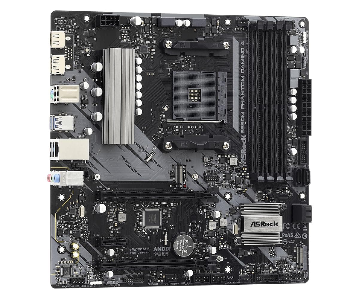 ASRock B550M Phantom Gaming 4 AM4 MATX SND + GLN + U3.2 + M2 SATA 6GB/S DDR4, 90-MXBE90-A0UAYZ Bild 7