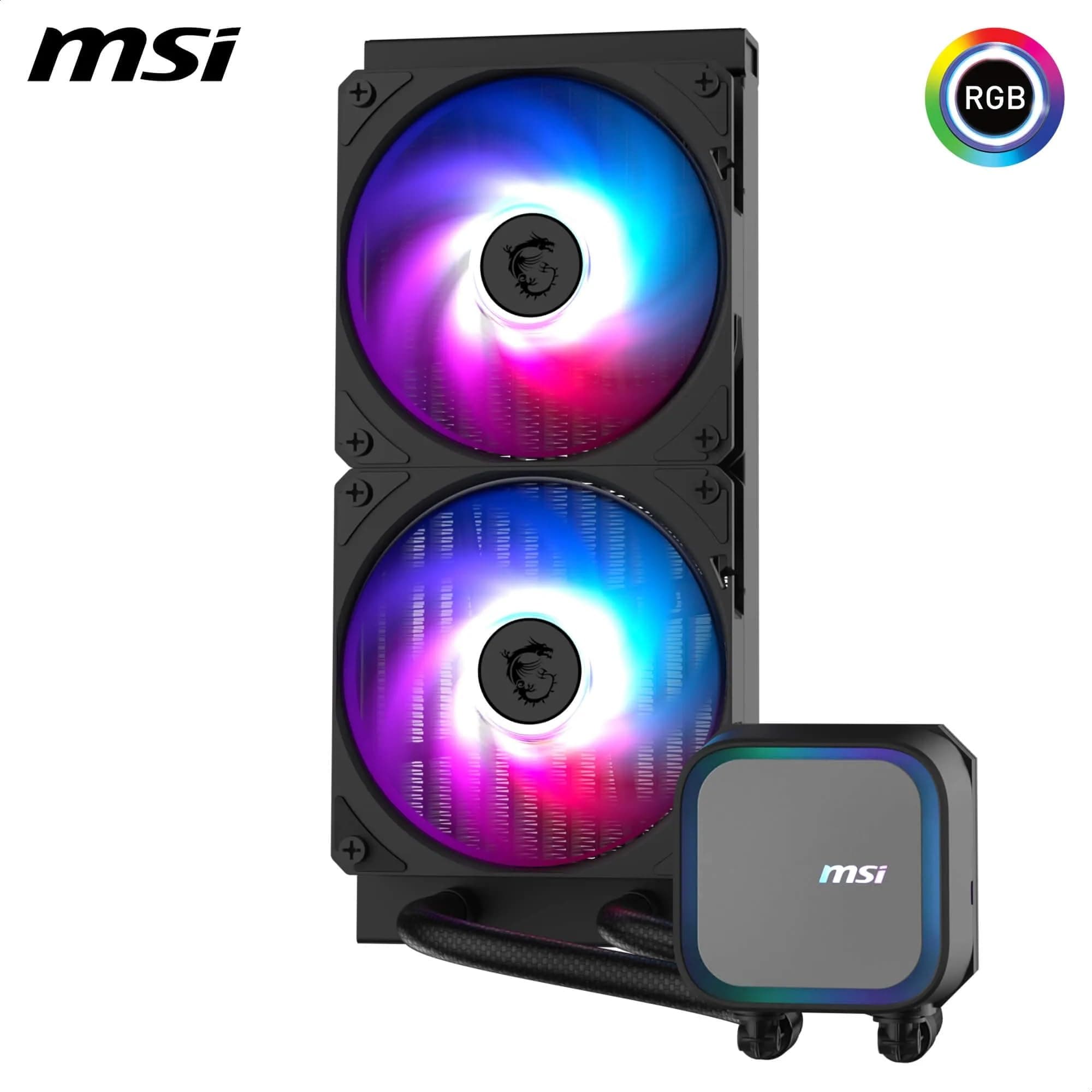 MSI MAG CORELIQUID A13 240 AIO CPU-Wasserskühler - Volle CPU-Abdeckung, verbessertes Wasserkanal-Design, CycloBlade 7, Split-Flow Radiator, Rifle-Lager Bild 5