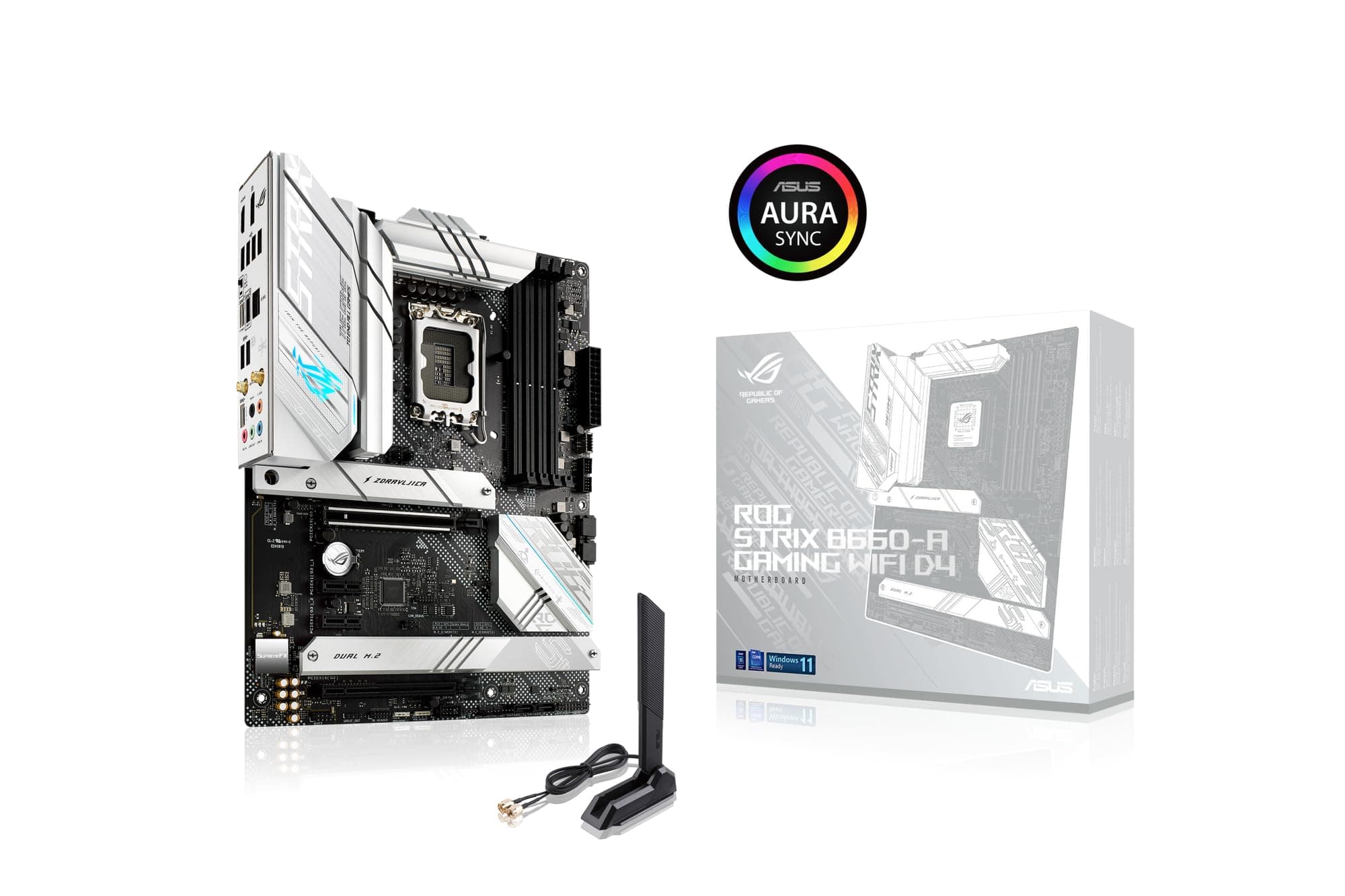 ASUS ROG Strix B660-A Gaming WiFi D4 Mainboard Sockel Intel LGA 1700 (Intel B660, ATX, DDR4 Speicher, PCIe 5.0, WiFi 6, 3X M.2, Aura Sync) Bild 5