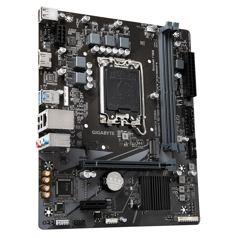 GIGABYTE H610M K DDR4 Mainboard - Unterstützt Intel Core Prozessoren 14th Gen CPUs, 3+1+1 Phases Hybrid Power Design, up to 3200MHz DDR4, 1xPCIe 3.0 M.2, GbE LAN, USB 3.2 Gen 1 Bild 5