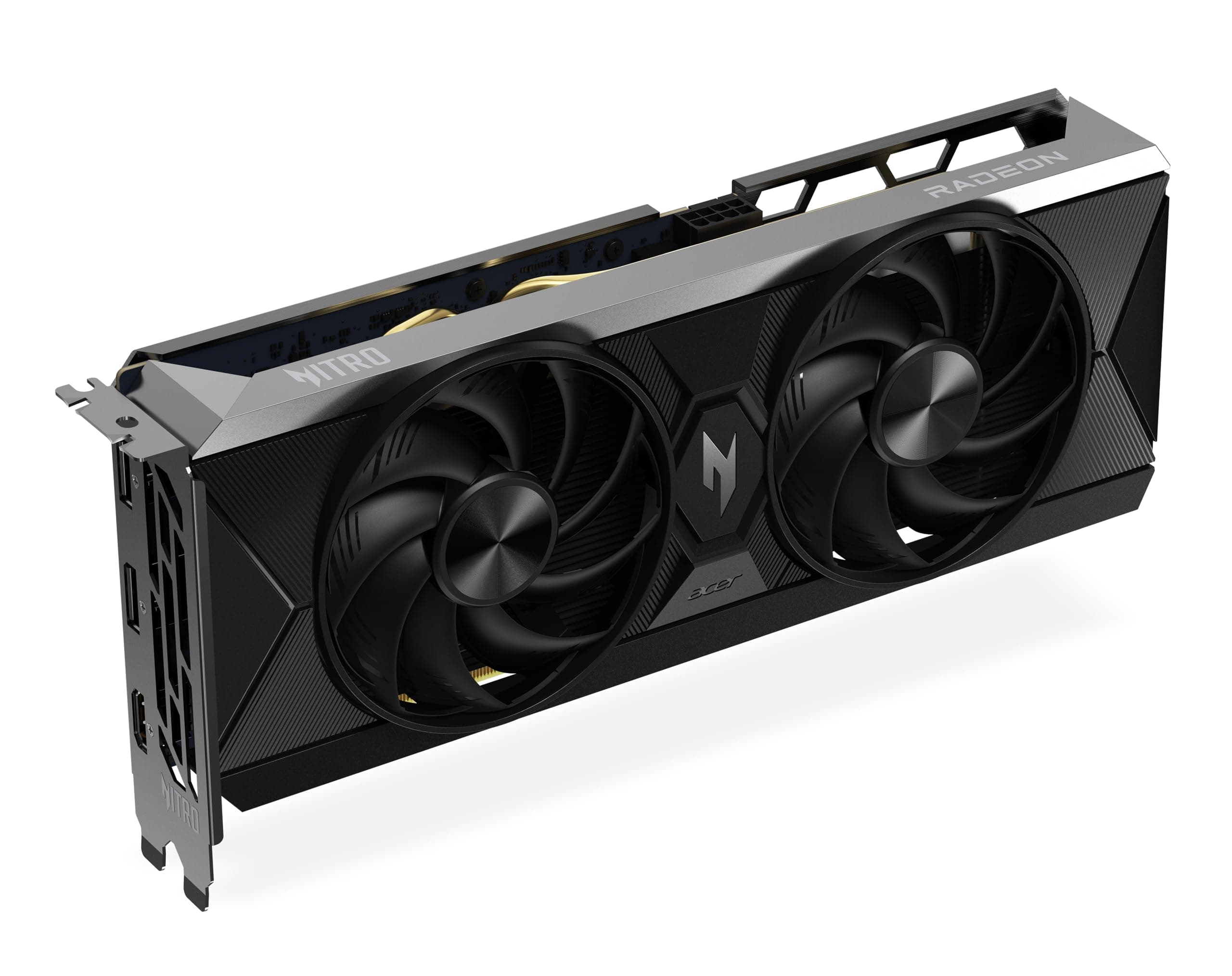 Acer Nitro Radeon RX 9060 XT OC - AMD Grafikkarte (16 GDDR6, 128 Bit, PCIe 5.0 x16, 1x HDMI 2.1a 2X DP 2.1b) 2X Nitro FrostBlade, 1x8 pin, Slot Space: 2 Bild 5