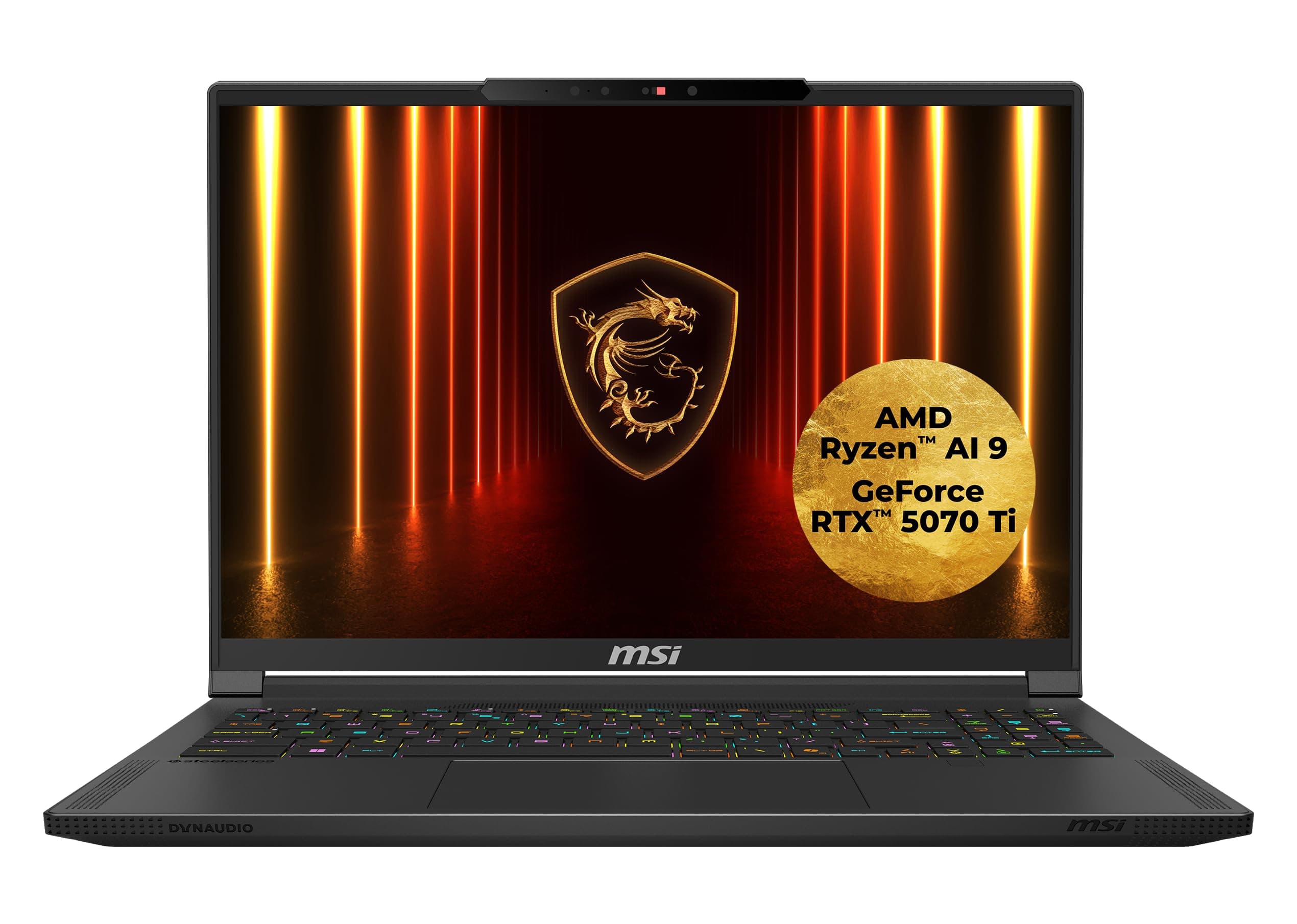 MSI Stealth A16 AI+ Gaming-Laptop, 16" QHD+ 240 Hz OLED Display, AMD Ryzen™ AI 9 HX 370, NVIDIA GeForce RTX 5070 Ti, 32 GB LPDDR5X, 2 TB SSD, Windows 11 Home, QWERTZ Tastatur, A3XWHG-044 AMD Ryzen™ AI 9 HX 370 Processor RTX5070TI