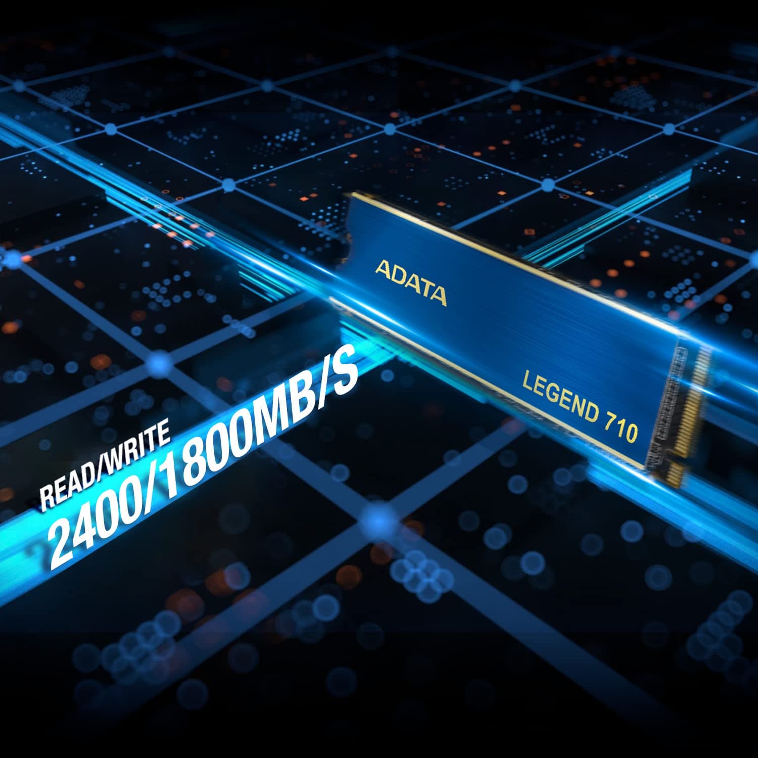 ADATA SSD Legend 710 M.2 1TB PCIe Gen3x4 2280 (2.400/1.800MB), Unterstützt NVMe 1.4, LDPC- und AES-256-Bit-Verschlüsselung, Schwarz Bild 5