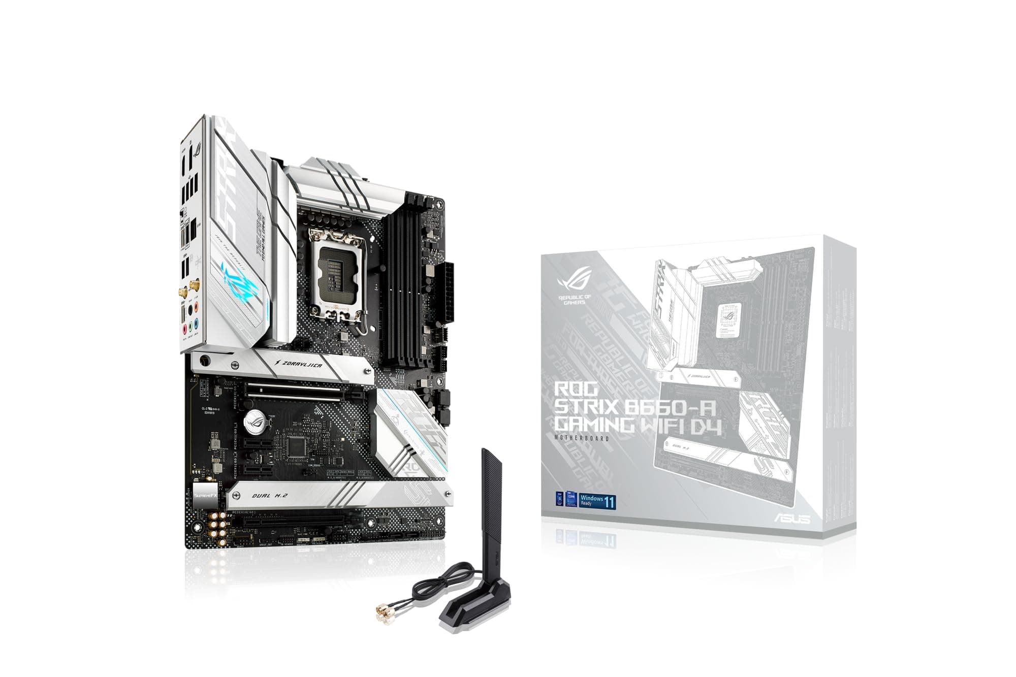 ASUS ROG Strix B660-A Gaming WiFi D4 Mainboard Sockel Intel LGA 1700 (Intel B660, ATX, DDR4 Speicher, PCIe 5.0, WiFi 6, 3X M.2, Aura Sync) Bild 2
