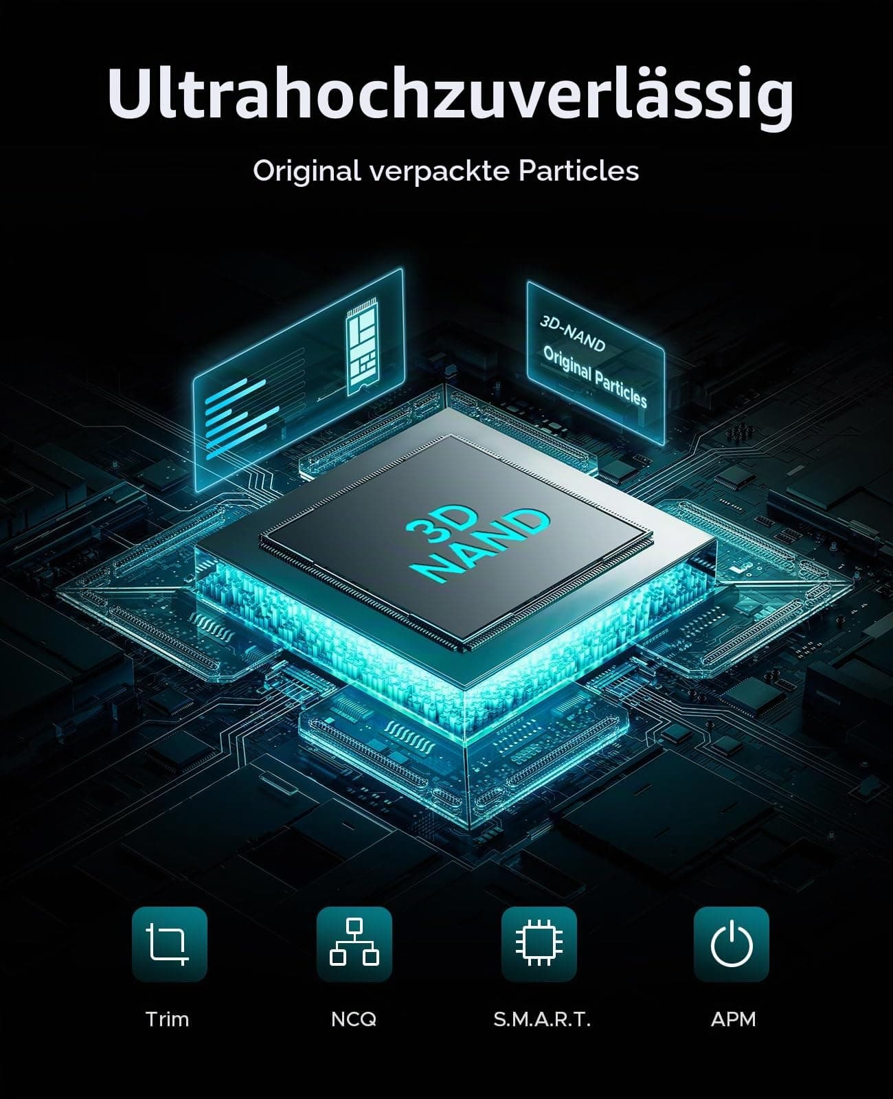 PHIXERO M.2 SATA SSD 2280 2TB, NGFF SATA III Interne SSD Festplatte, bis zu 500MB/s, kompakte Speicherlösung für Laptop, Desktop Bild 5