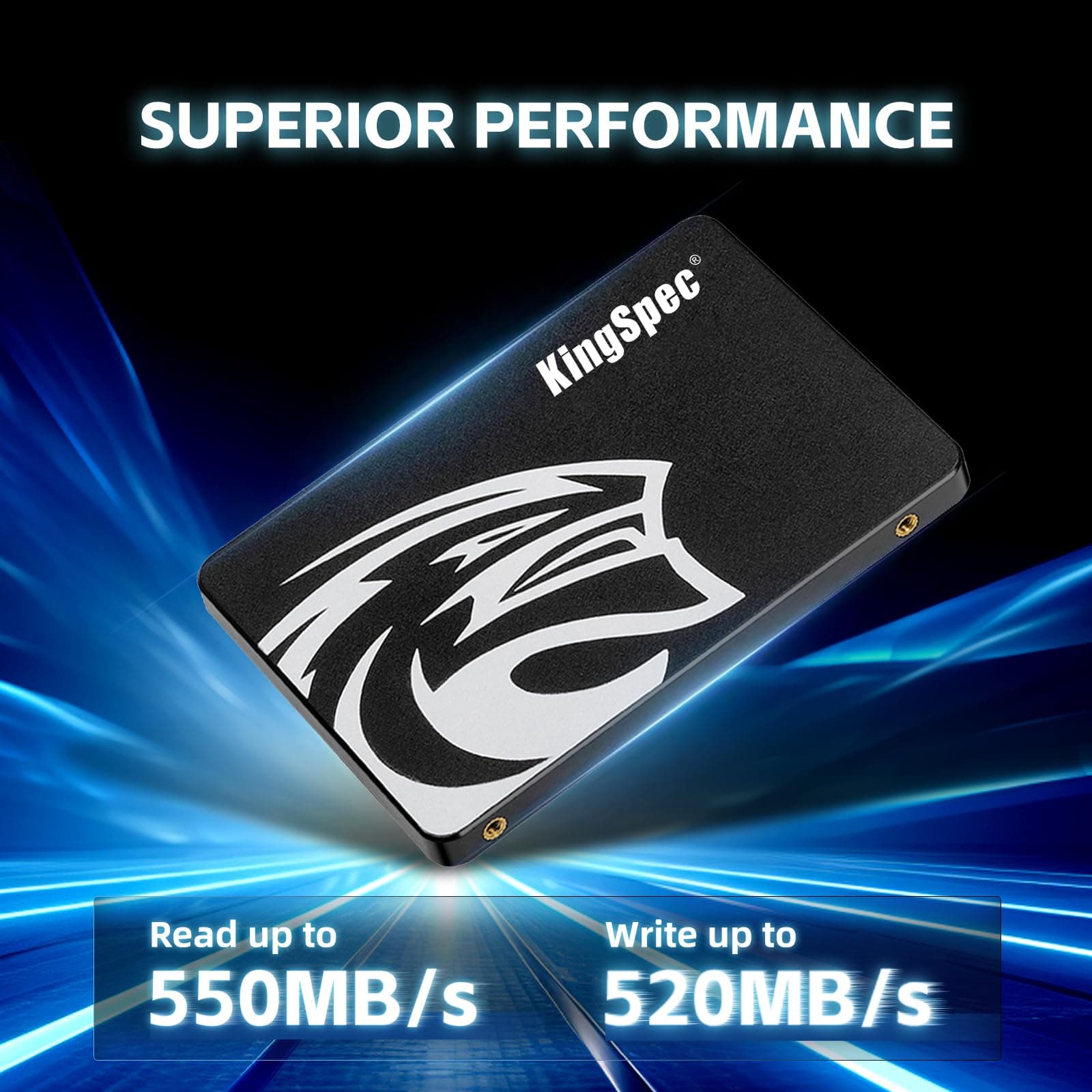 KingSpec 512GB 2 5 Zoll SATA SSD, 2.5 inch SATA III 6Gb/s Interne Solid State Festplatte - 3D NAND Flash, Kompatibel mit PS4/Desktop/Laptop Bild 4