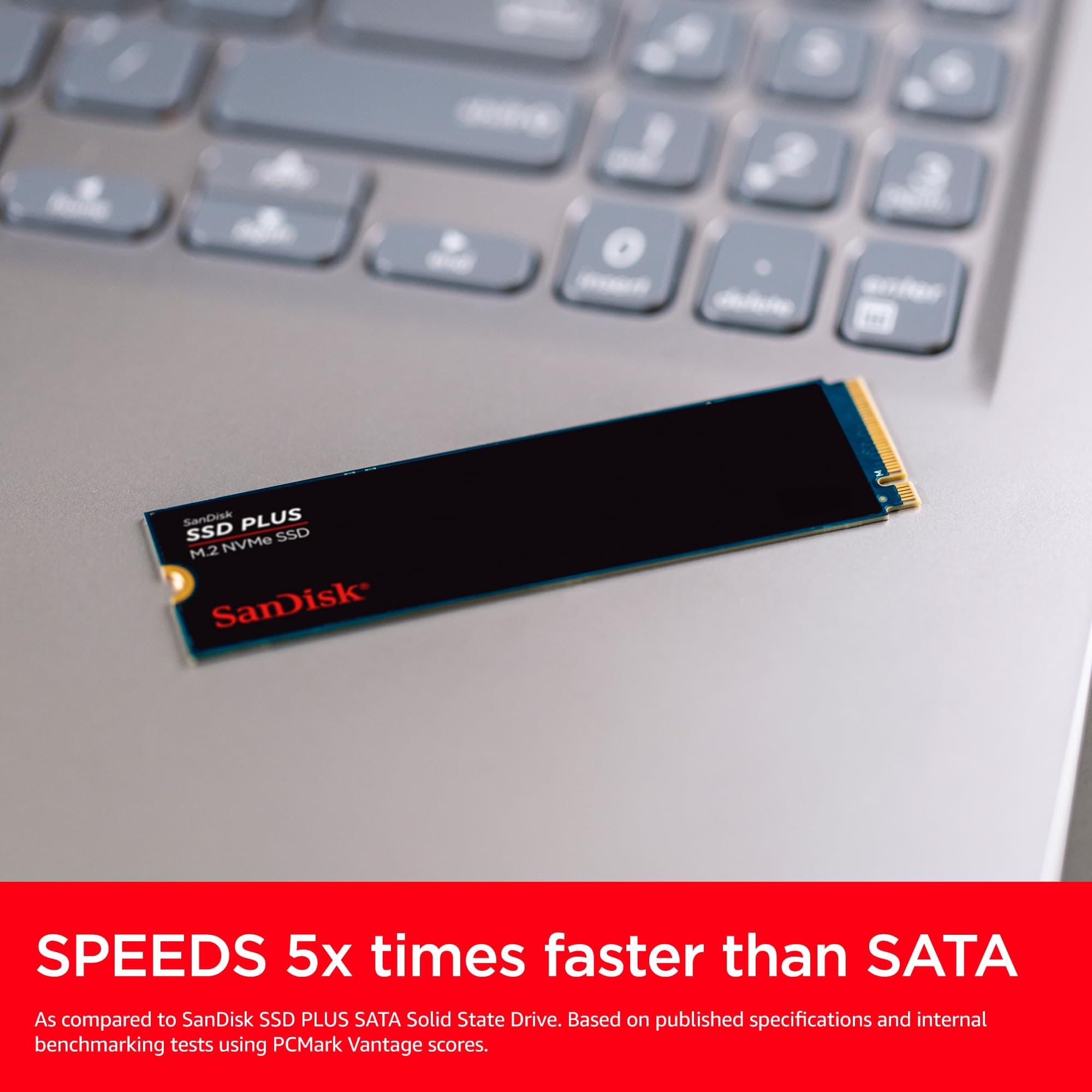 SanDisk SSD PLUS M.2 NVMe SSD 2 TB (M.2 2280, PCIe Gen 3.0, einfache Installation, Western Digital Dashboard, 3 Jahre Garantie) SSD Plus 2 TB NVMe SSD Bild 5
