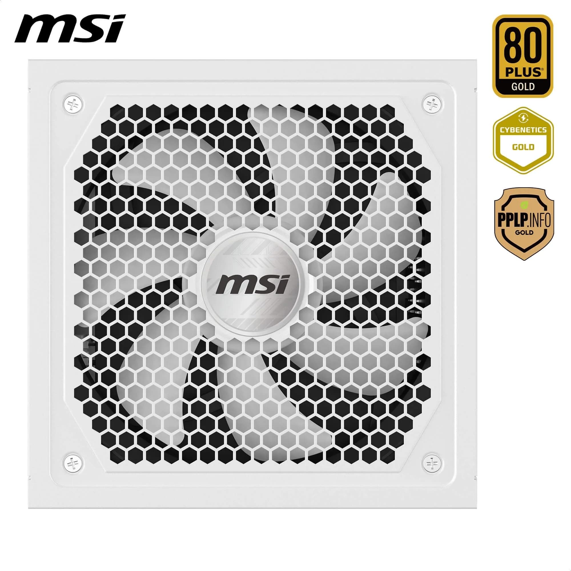 MSI MAG A1000GL PCIE5 White Netzteil, 1000 W, 80 Plus Gold, ATX 3.1, PCIe 5.1 GPU-Unterstützung, ATX-Netzteil, Modular, weiße Kabel Bild 5