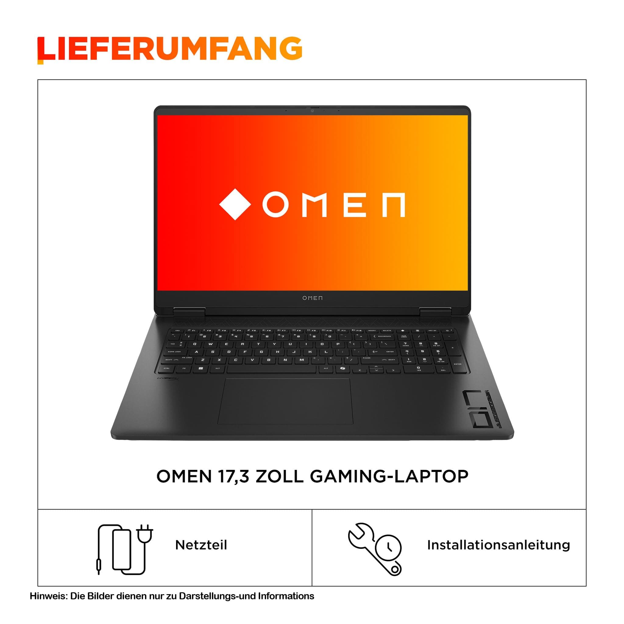 HP Omen 17 Gaming Laptop, AMD Ryzen AI 7 350, 17,3" FHD IPS 144Hz, 64 GB DDR5 RAM, 1 TB SSD, GeForce RTX 5060 8GB, Deutsches Tastatur-Layout, Wi-Fi 6, RGB Tastatur, Windows 11 Pro, Schwarz 64 GB RAM | 1 TB SSD Windows 11 Pro Bild 6