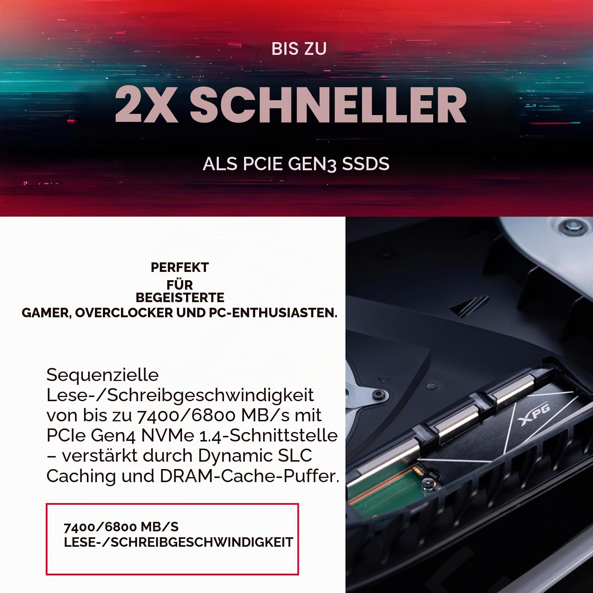 ADATA XPG GAMMIX S70 Blade 4TB Kompatibel mit PlayStation™ 5 Bild 7