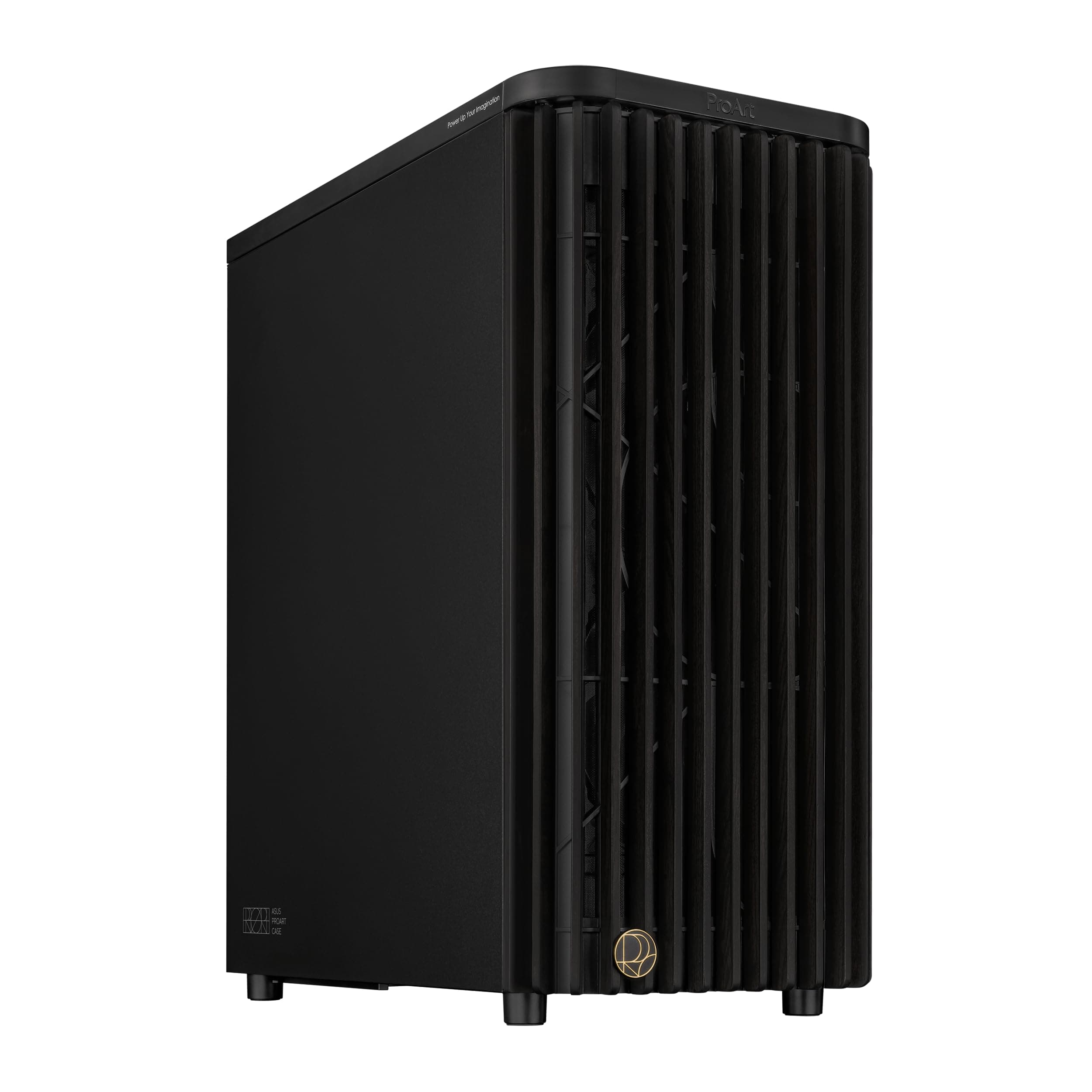 ASUS ProArt PA401 Wood Edition ATX-Gehäuse mit Metallplatte, kompatibel mit 314-mm-GPUs, kompatibel mit 240-mm-Radiatoren, Zwei 160-mm-Lüfter, abnehmbare PSU-Halterung, Beige Bild 2
