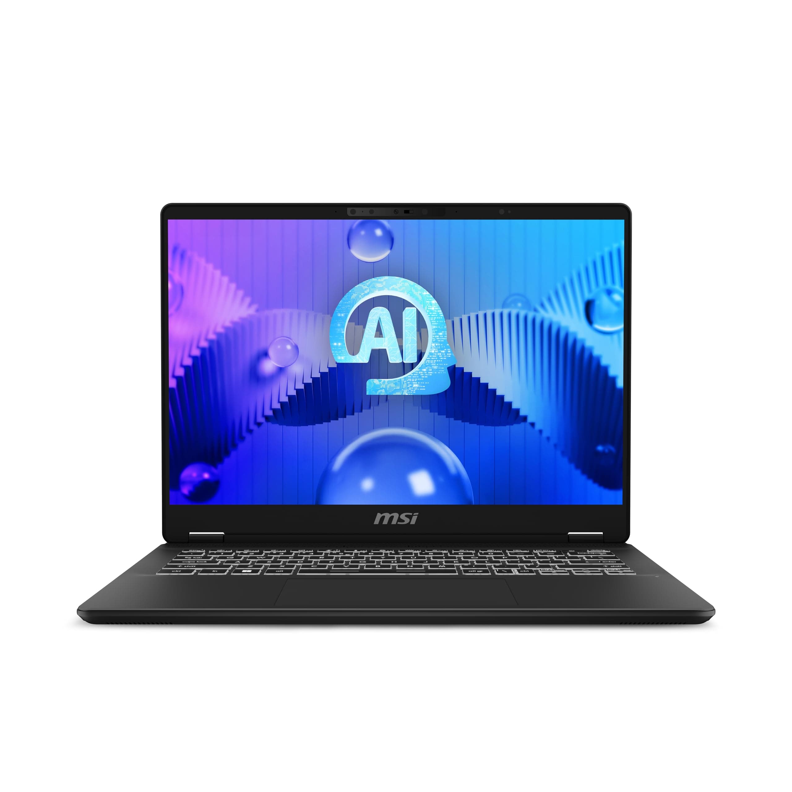 MSI Prestige 14 AI Studio C1UDXG-060IT, Notebook 14 Zoll FHD+ 144Hz, Intel Core Ultra 7 155H, Nvidia RTX 3050, 6GB GDDR6, 1TB SSD PCIe4, 16GB RAM DDR5 5600MHz, WiFi 7, Win 11 Home [Layout und Garantie