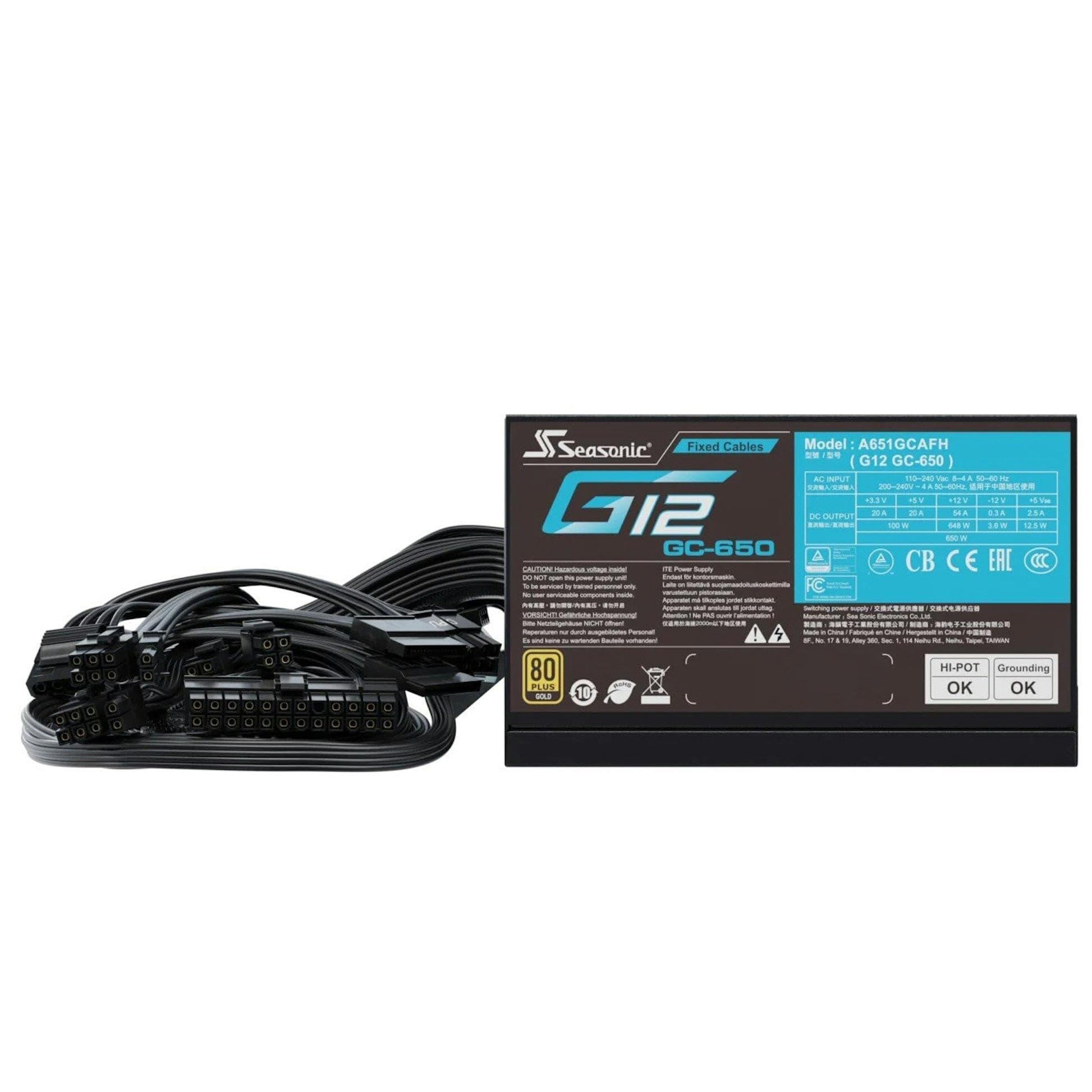 Seasonic Ssp-650rt2 650w 80 Plus Gold Power Supply One Size Bild 3