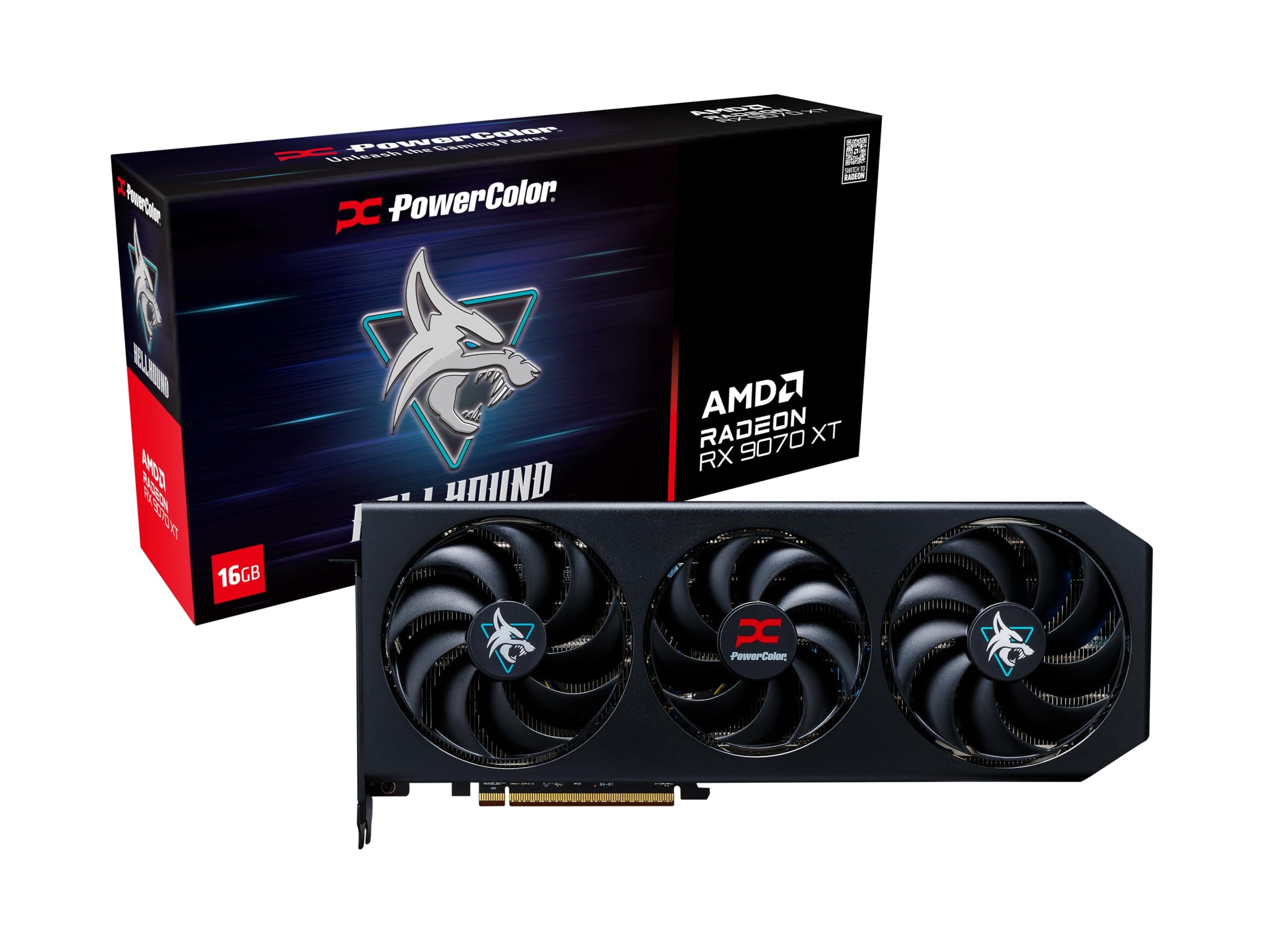 PowerColor Hellhound Radeon RX 9070 XT 16GB GDDR6 - RX9070XT 16G-L/OC Bild 2