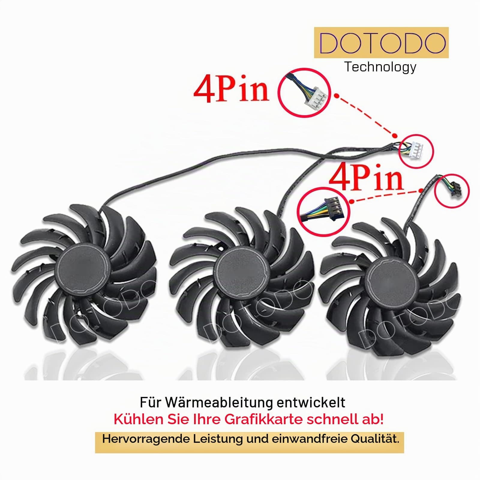 85 mm PLD09210B12HH 12V 0.40A Grafikkarte Kühlung Lüfter für MSI GeForce RTX 3070 3080 3090 VENTUS 3X Gaming Lüfter Ersetzen Sie Den Kühler (Grafikkartenlüfter-ABC) Bild 7