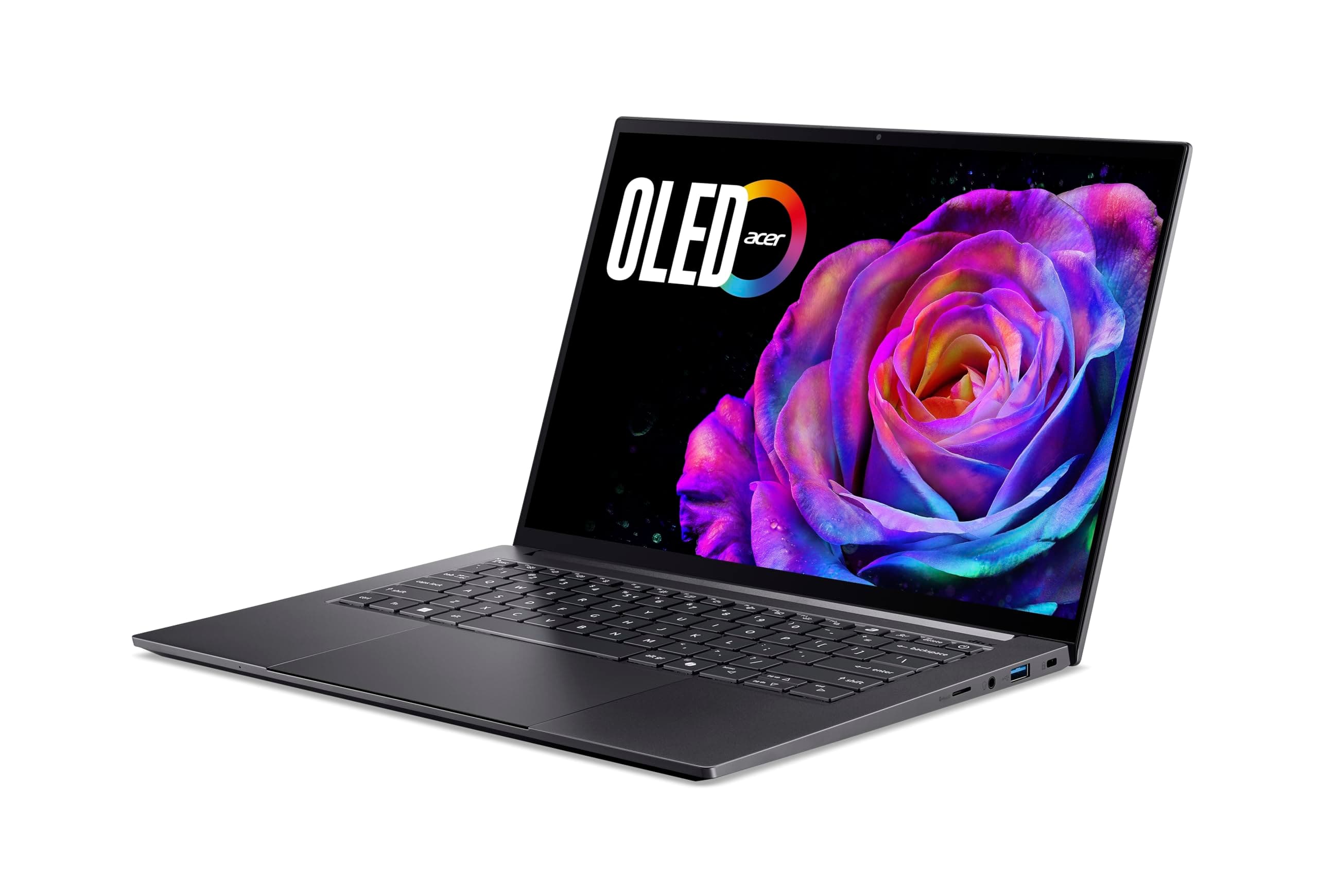 Acer Swift X 14 AI OLED (SFX14-61G-R6Q6) AI Laptop, Copilot+ PC, 14" WQ2.8K OLED 120Hz Touch-Display, AMD Ryzen AI 9 365, 32 GB RAM, 1 TB GB SSD, NVIDIA GeForce RTX 5070, Windows 11, QWERTZ Tastatur Bild 4